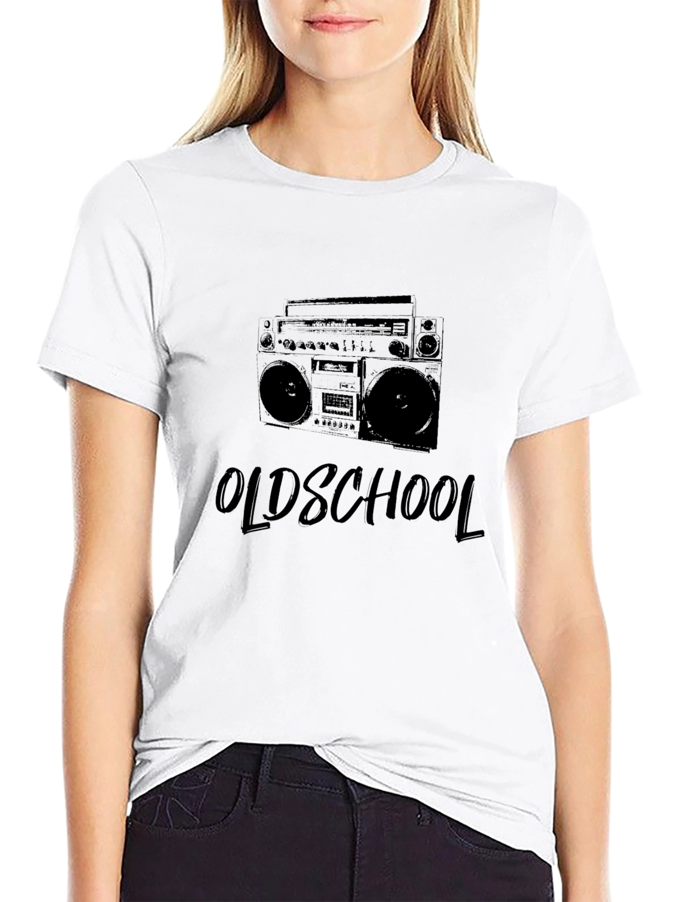 Old School Boombox Graphic T-Shirt