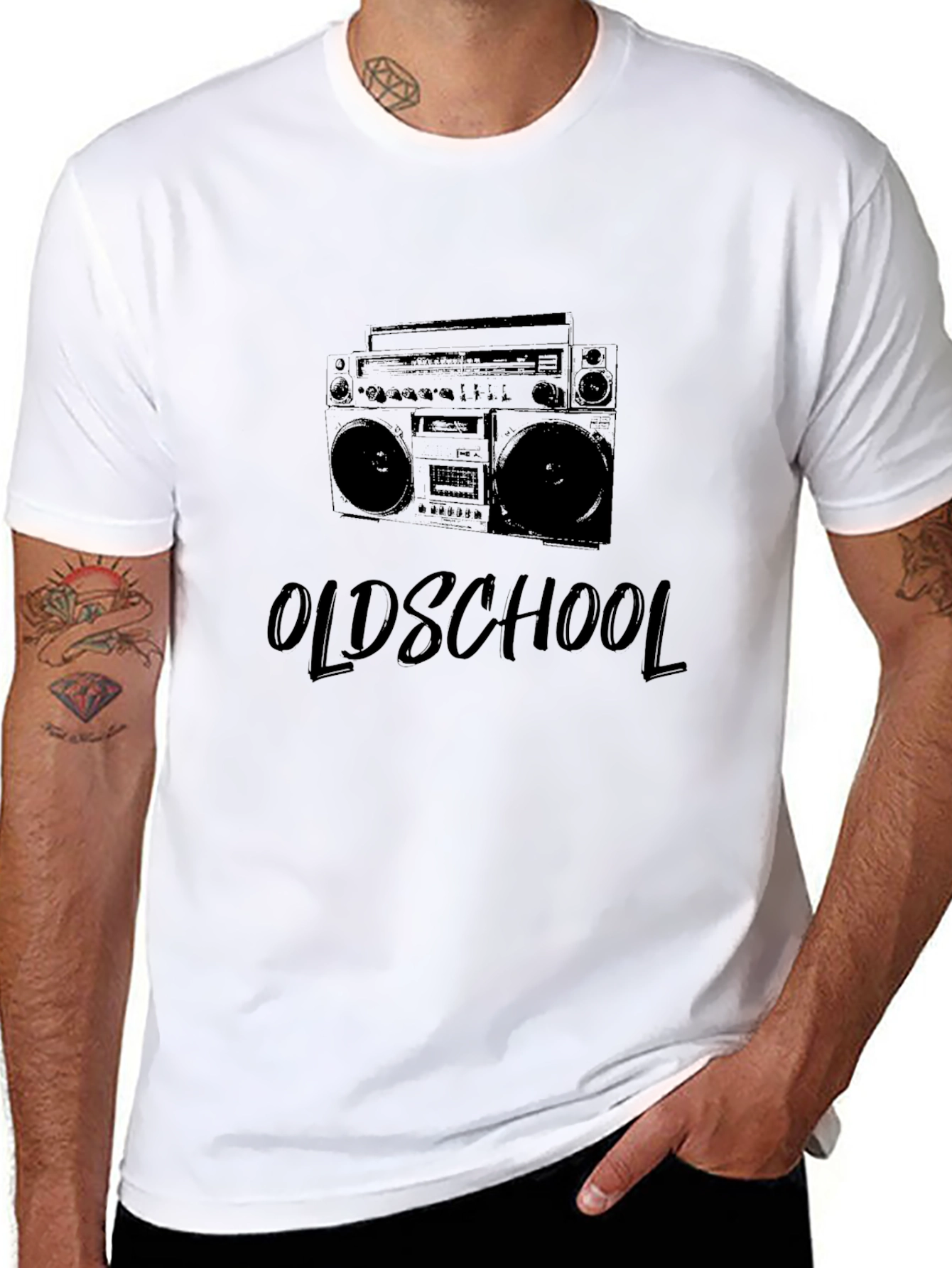 Old School Boombox Graphic T-Shirt