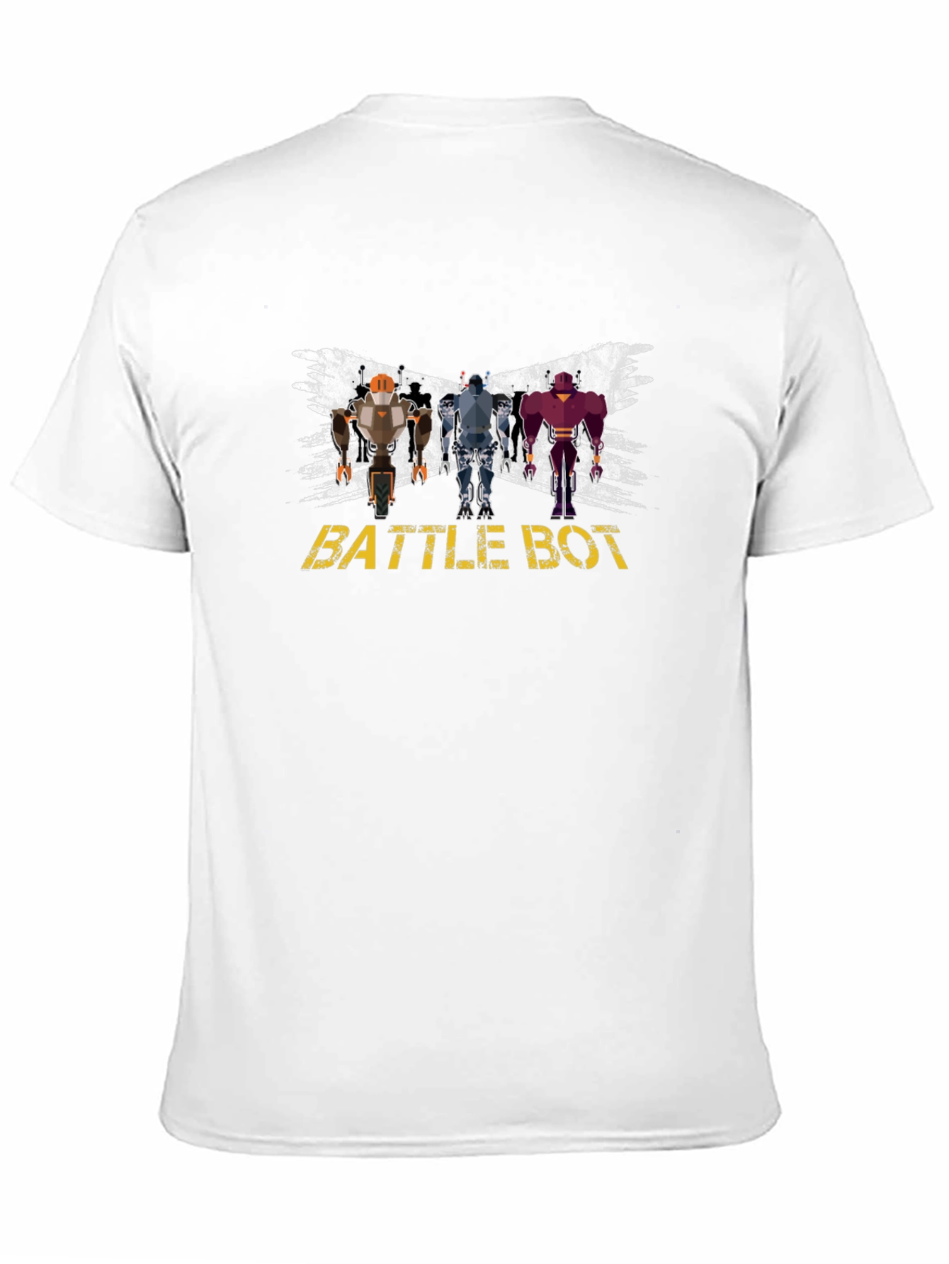 Battle Bot Graphic T-Shirt - Black Crew Neck