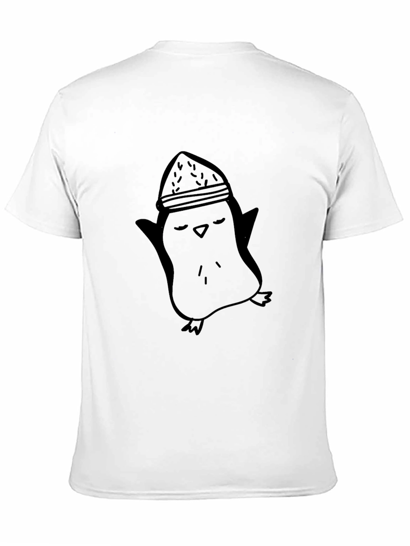 Penguin Beanie T-Shirt - Cool Black Cotton Tee