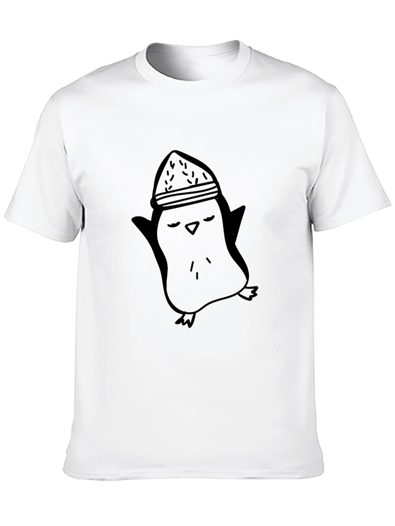 Penguin Beanie T-Shirt - Cool Black Cotton Tee