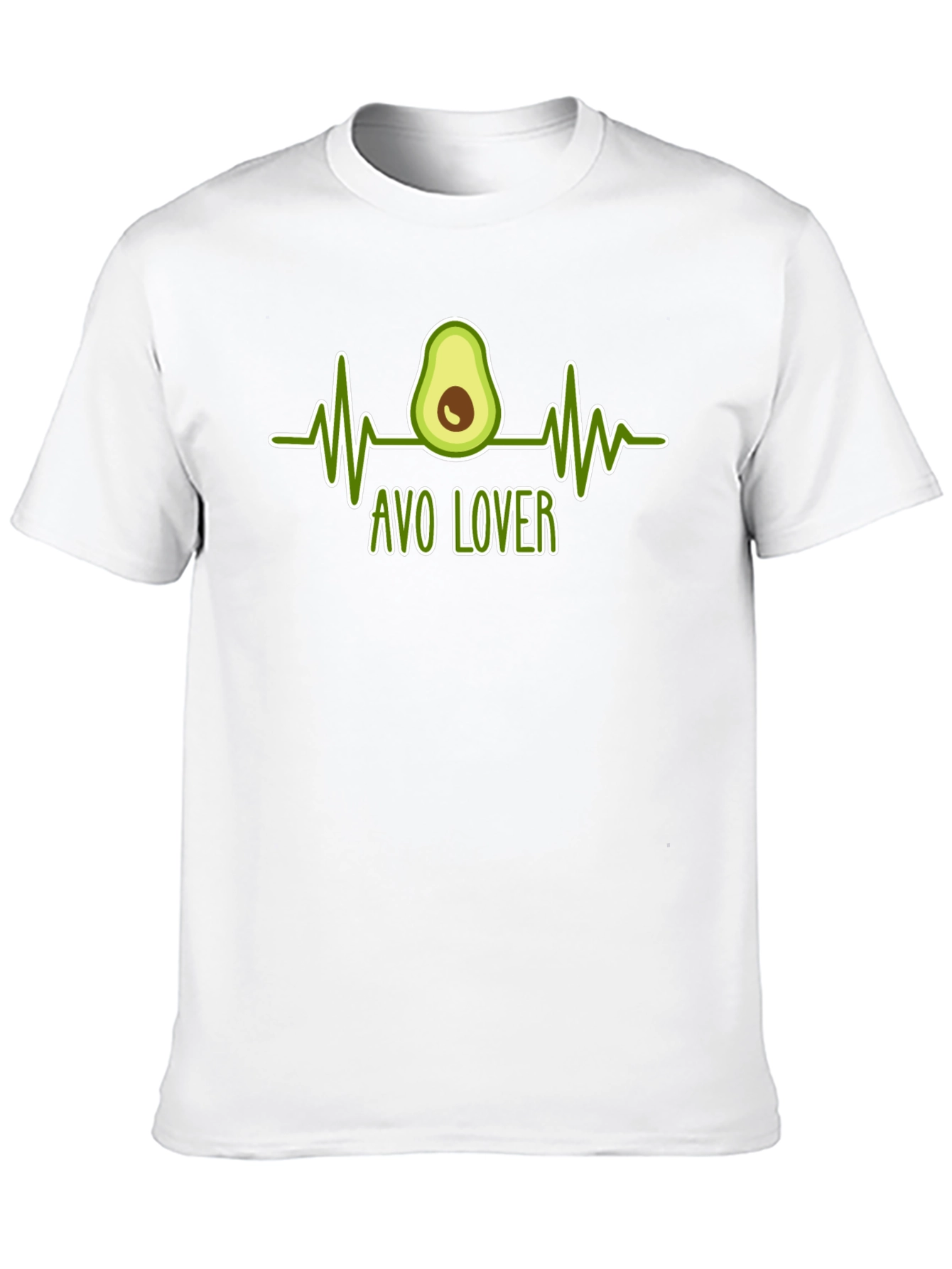 Avo Lover T-Shirt - Avocado Heartbeat Graphic Tee