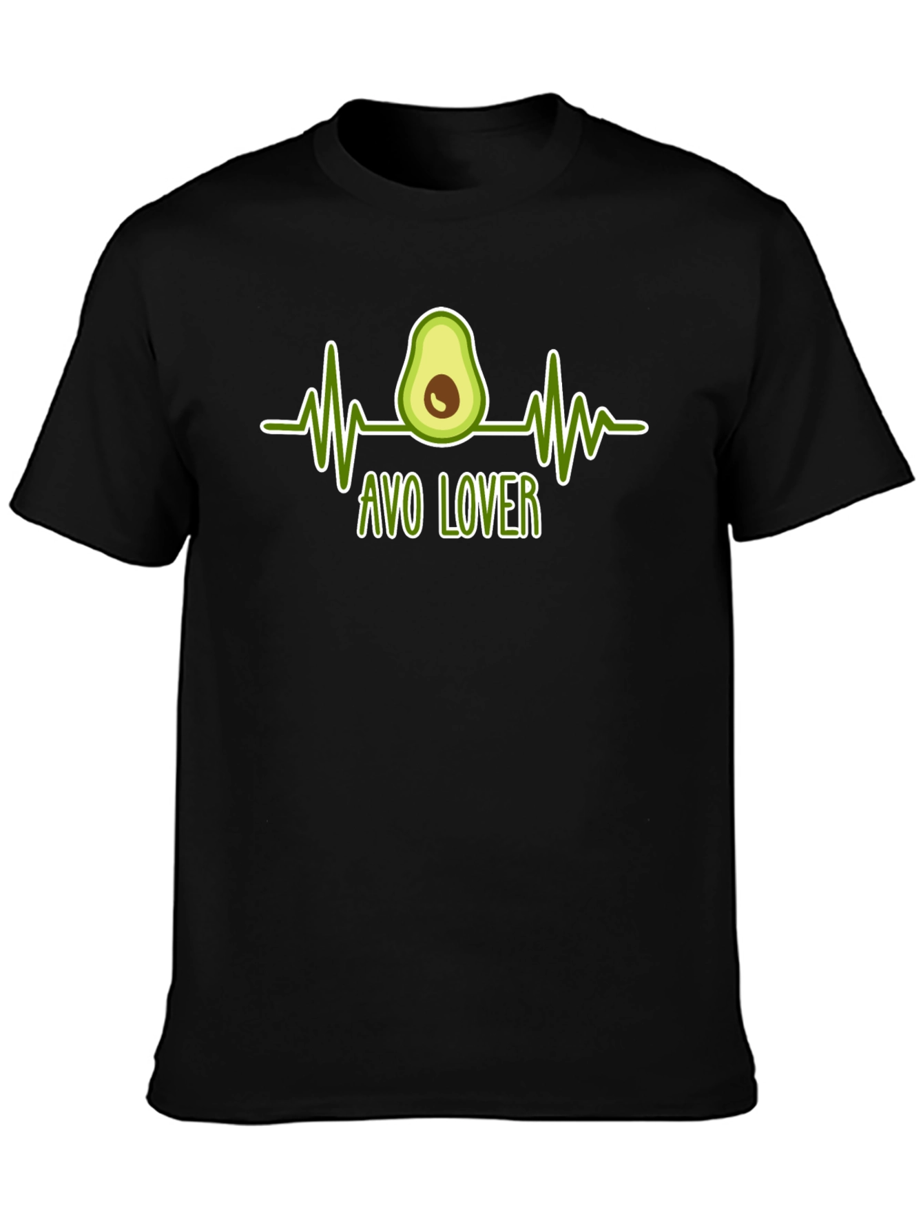 Avo Lover T-Shirt - Avocado Heartbeat Graphic Tee