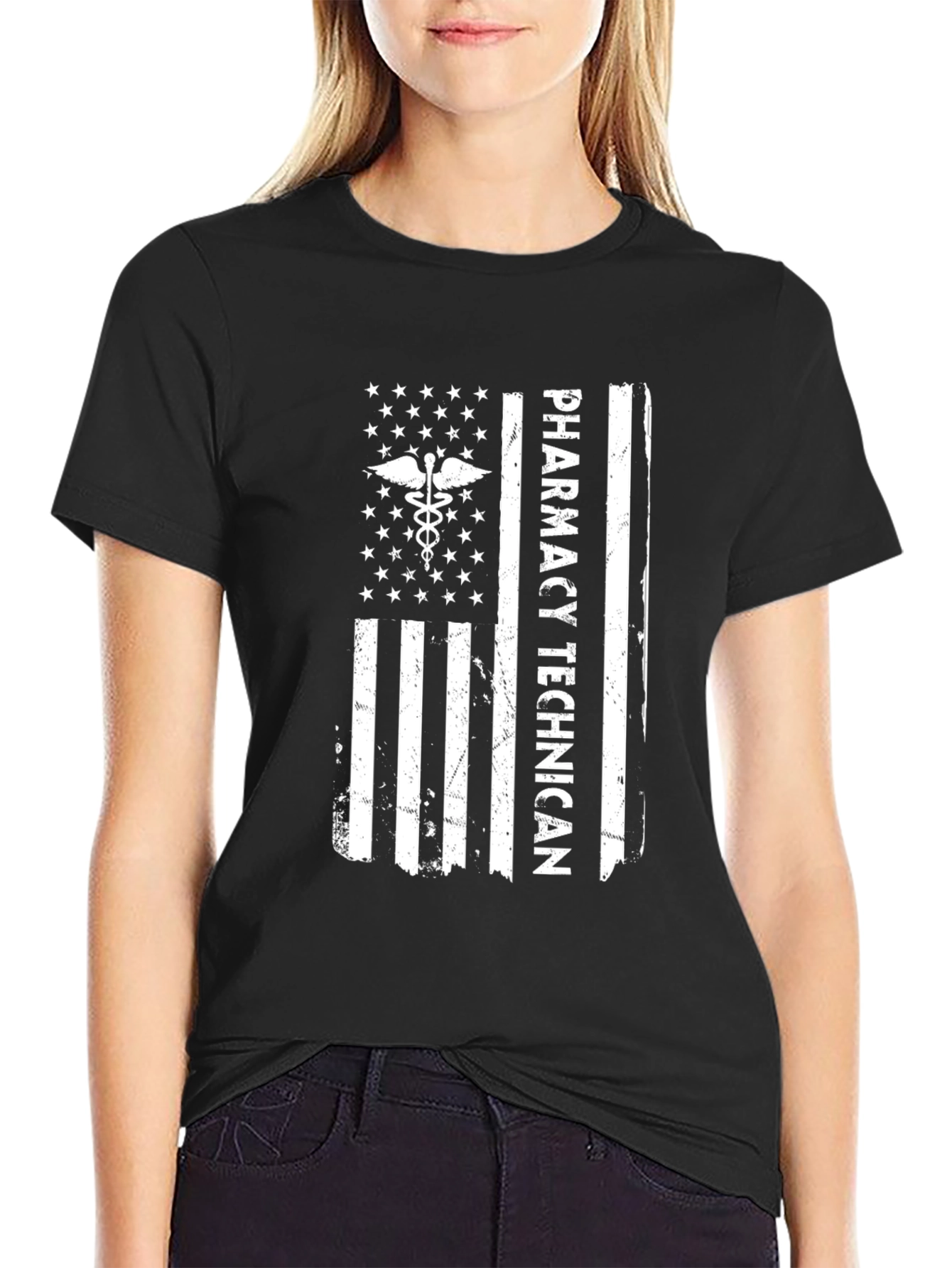 Pharmacy Technician American Flag T-Shirt