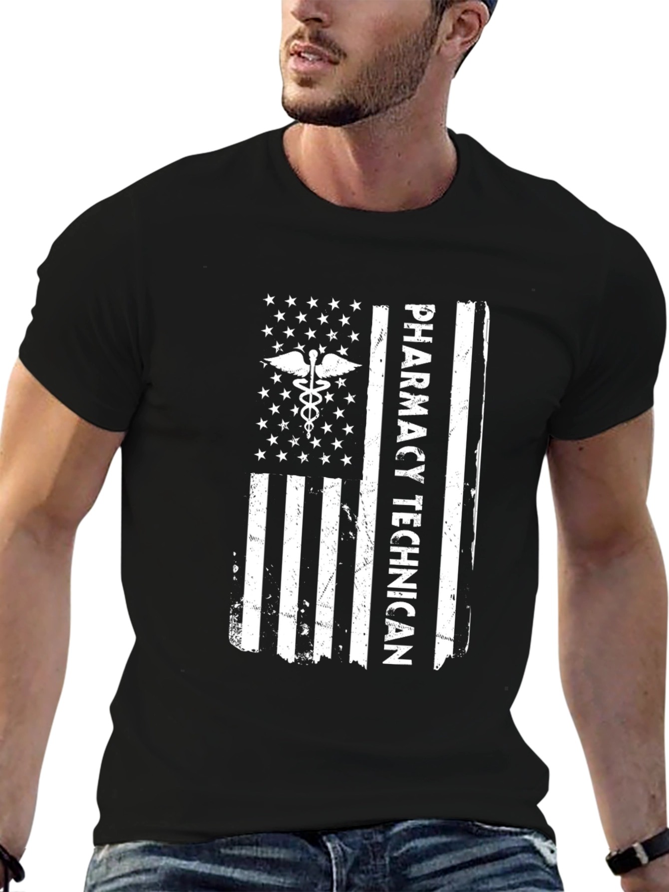 Pharmacy Technician American Flag T-Shirt