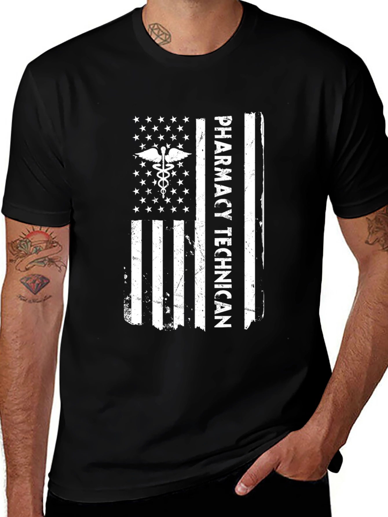 Pharmacy Technician American Flag T-Shirt