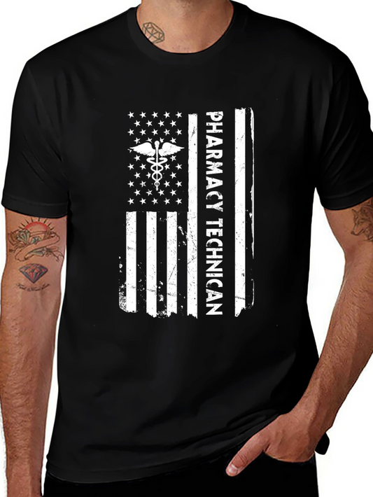 Pharmacy Technician American Flag T-Shirt