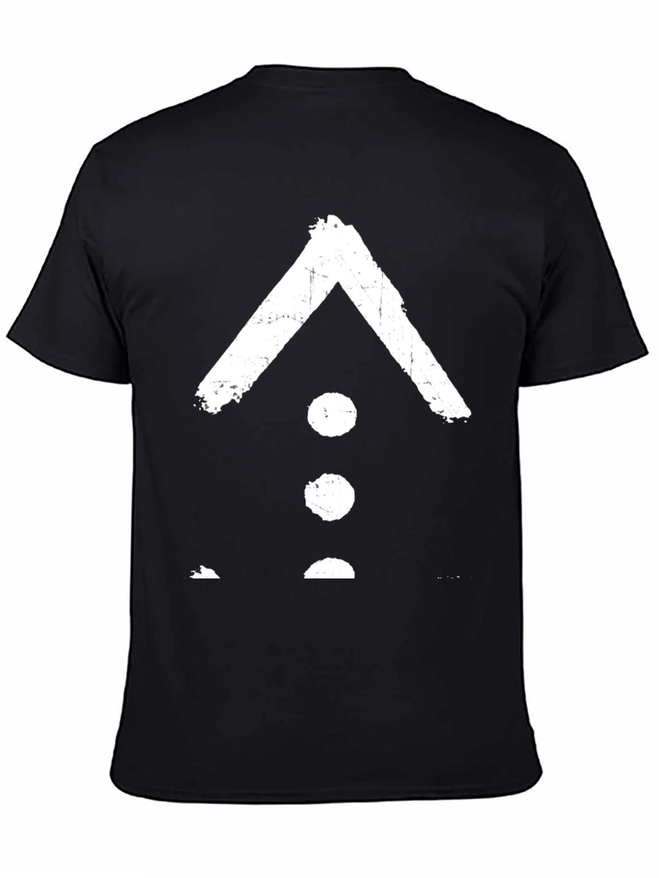 Mens Black T-Shirt with White Kayi Tribe Symbol
