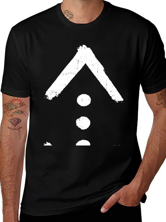 Mens Black T-Shirt with White Kayi Tribe Symbol