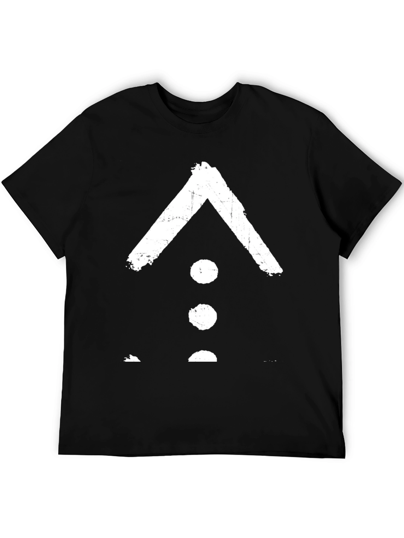 Mens Black T-Shirt with White Kayi Tribe Symbol