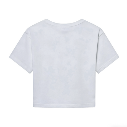 Fun Golf Cart Carrying Christmas Tree Xmas Holiday Women Crop Tee