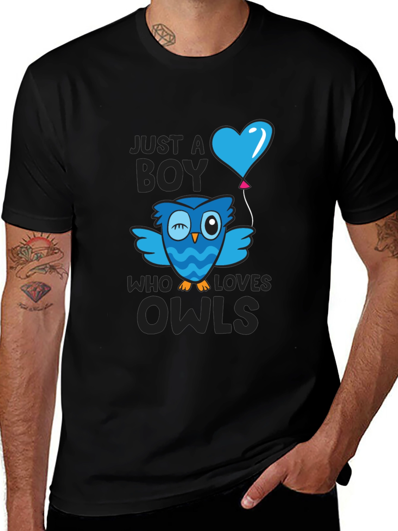 Just A Boy Who Loves Owls Graphic Tee