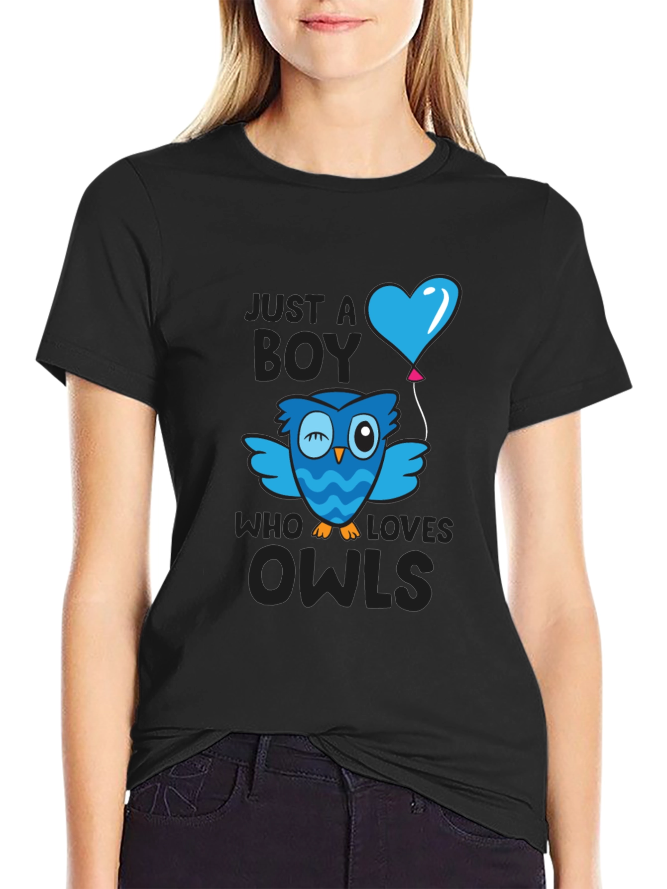 Just A Boy Who Loves Owls Graphic Tee