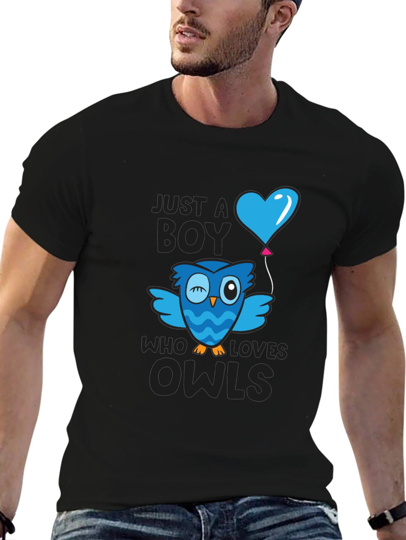 Just A Boy Who Loves Owls Graphic Tee