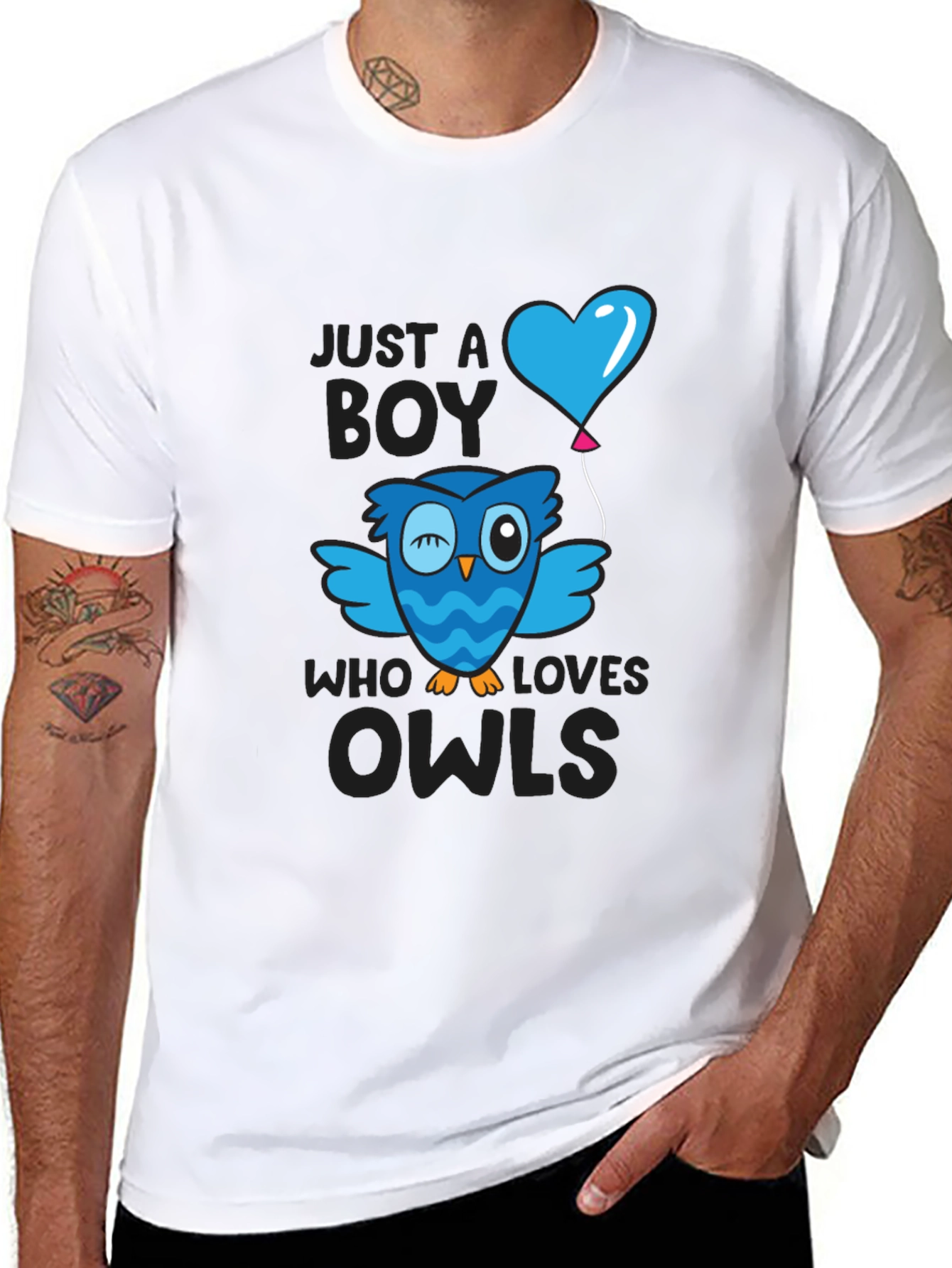 Just A Boy Who Loves Owls Graphic Tee