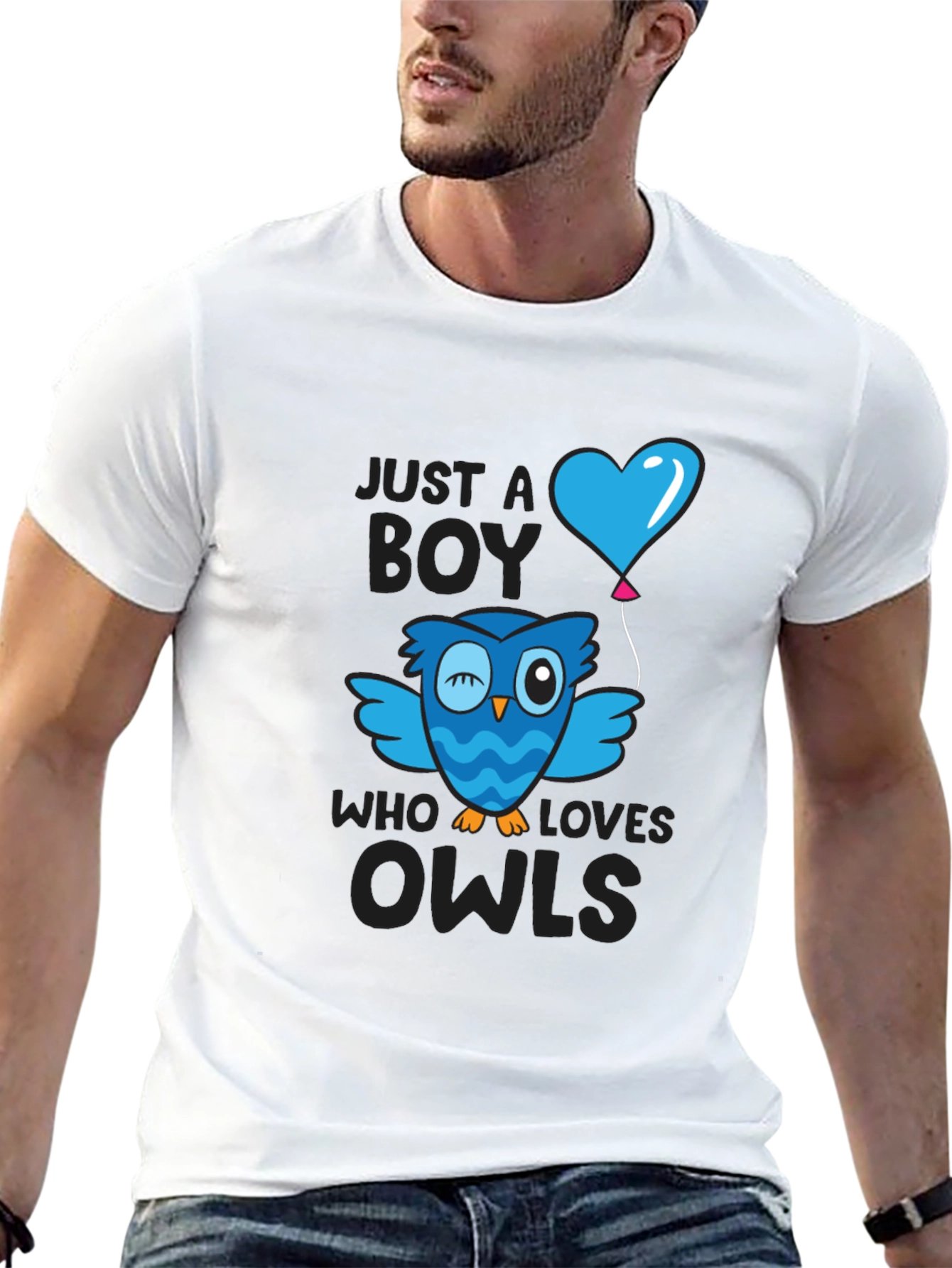 Just A Boy Who Loves Owls Graphic Tee