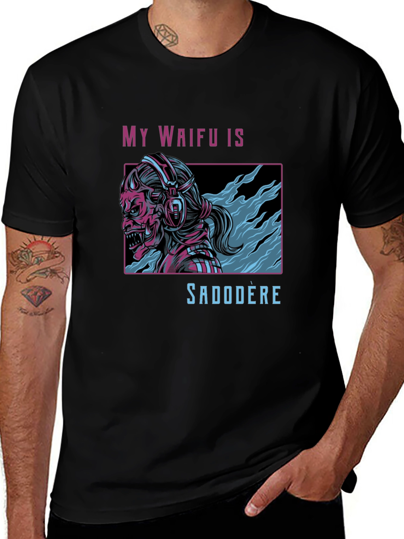My Waifu Is Sadodere Black T-Shirt