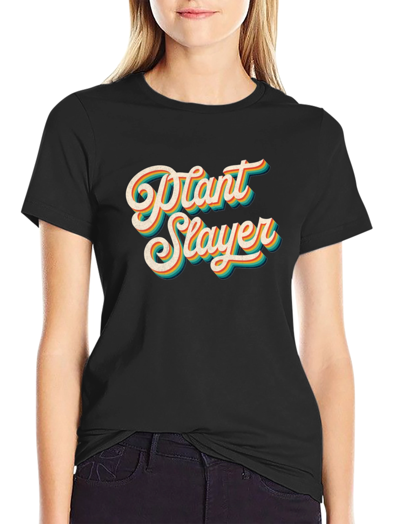 Plant Slayer Graphic Tee - Black Cotton T-Shirt