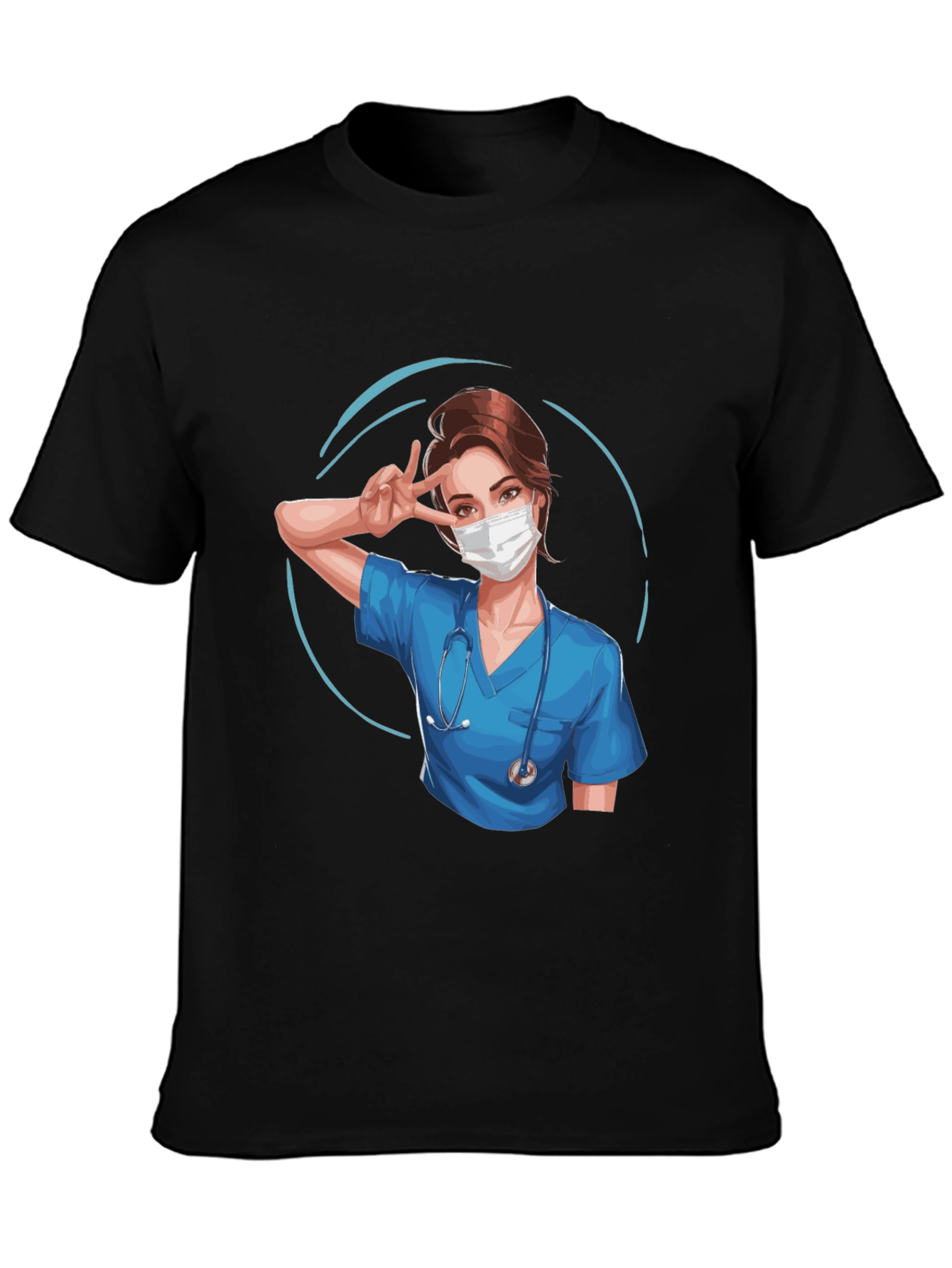 Nurse Graphic T-Shirt - Black