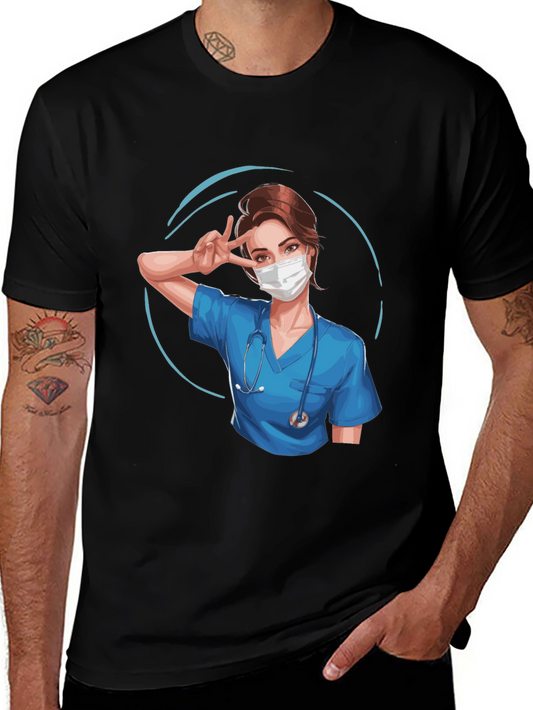 Nurse Graphic T-Shirt - Black