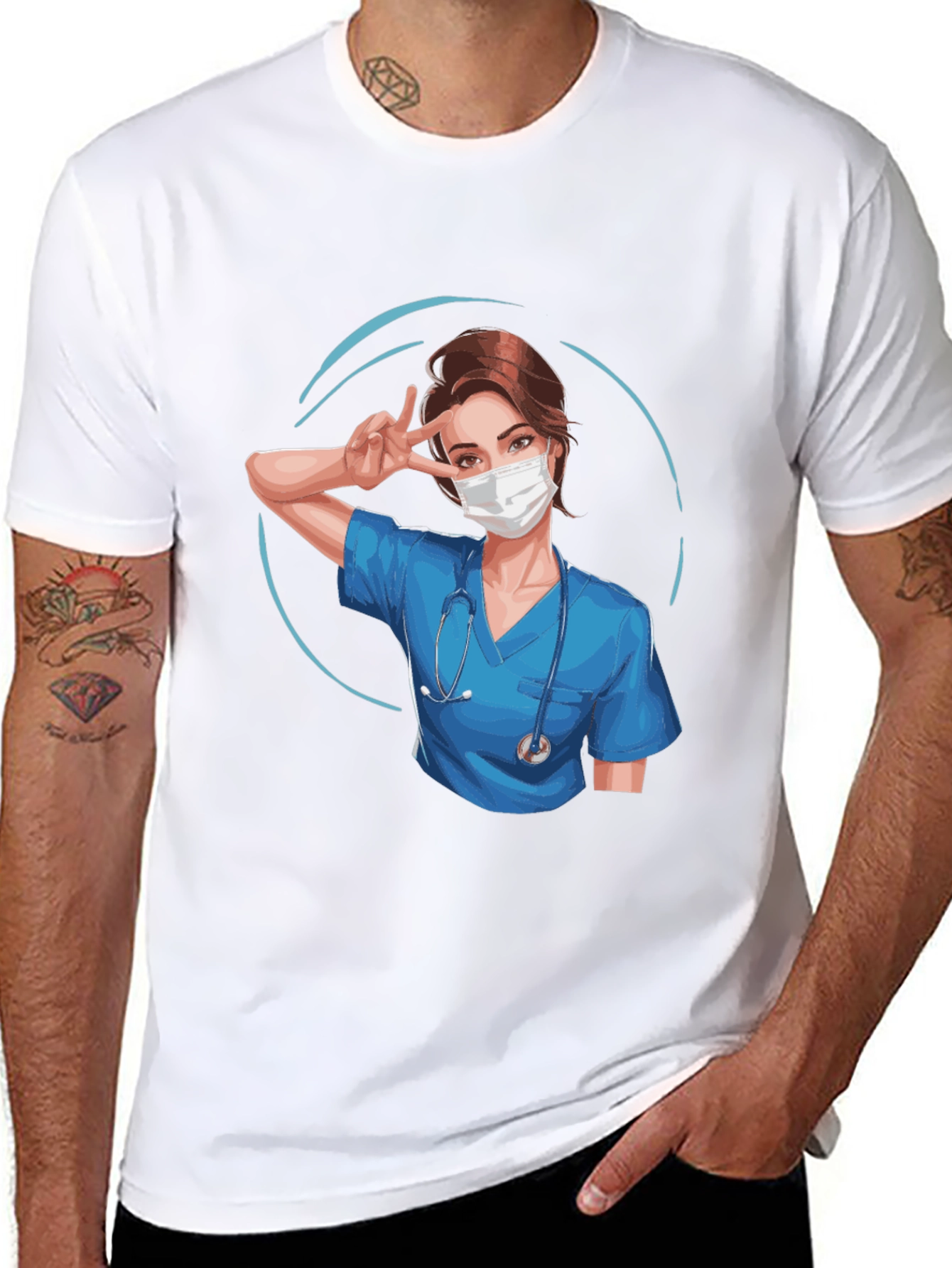 Nurse Graphic T-Shirt - Black