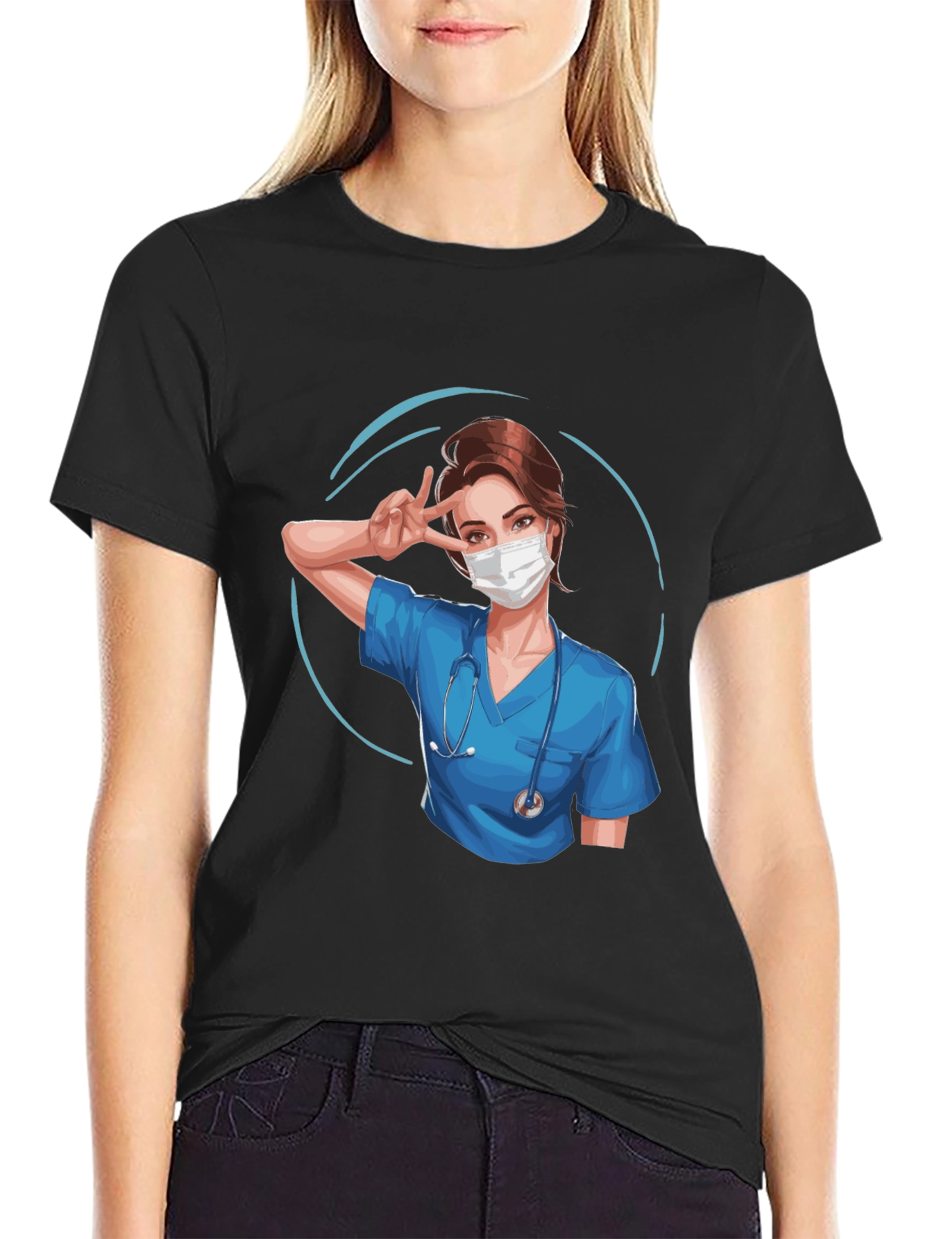 Nurse Graphic T-Shirt - Black
