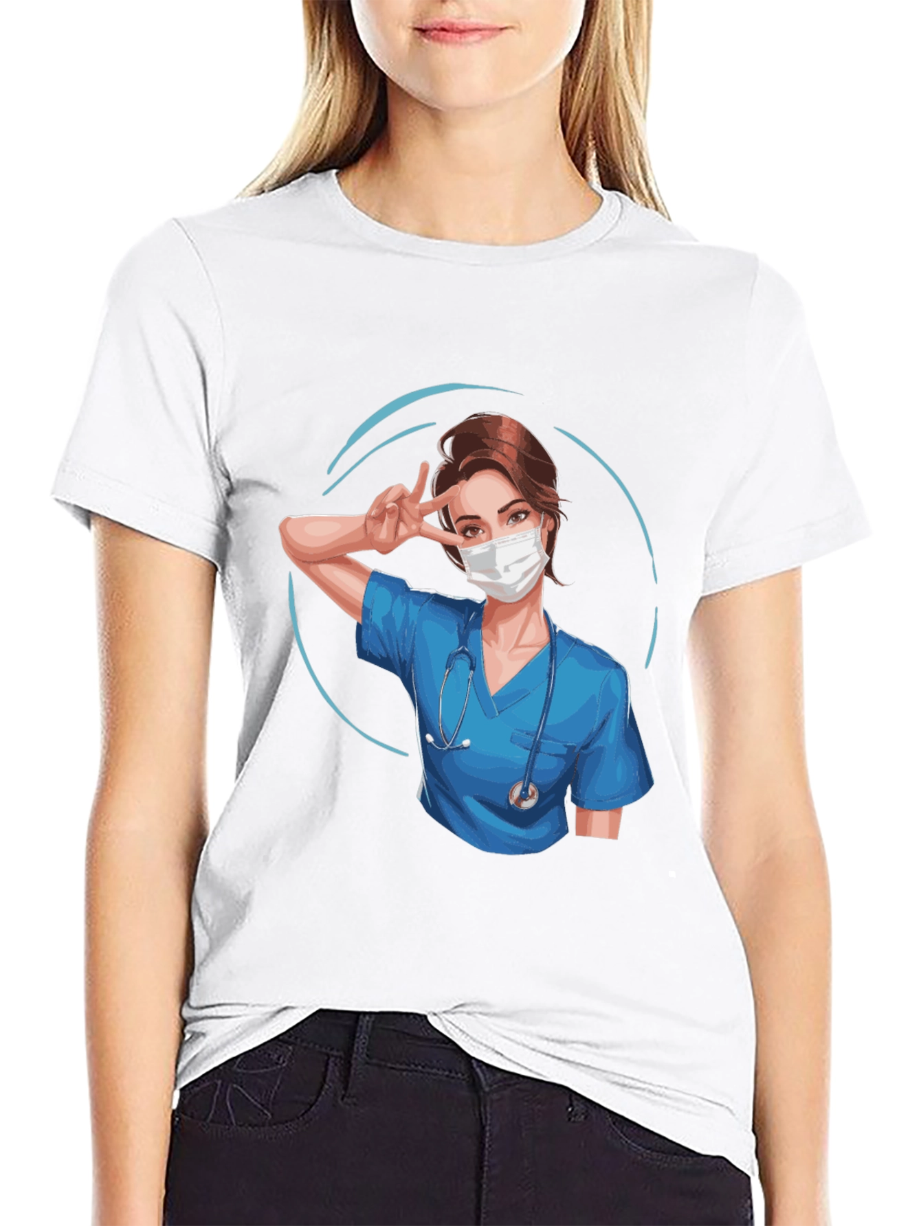 Nurse Graphic T-Shirt - Black