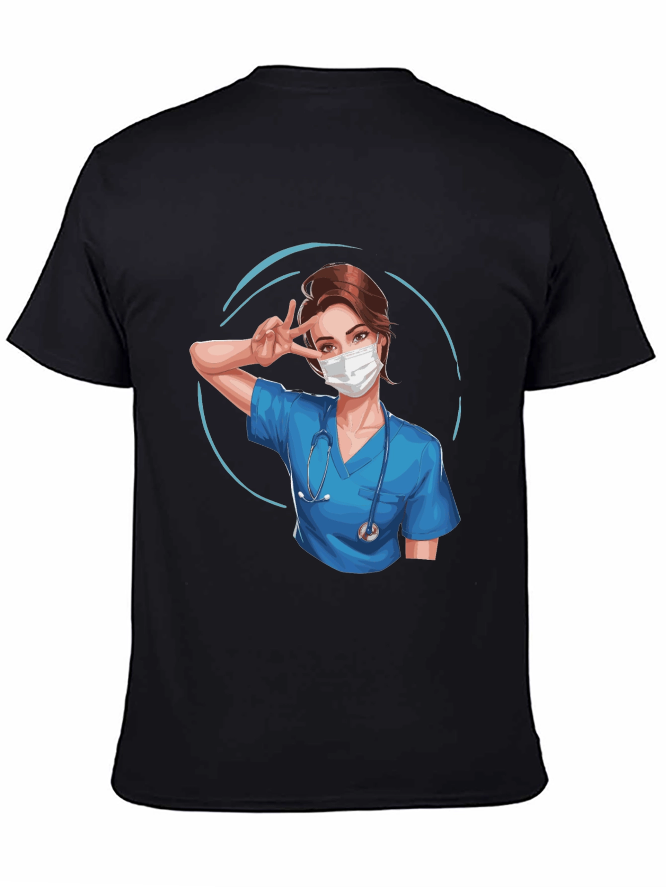 Nurse Graphic T-Shirt - Black