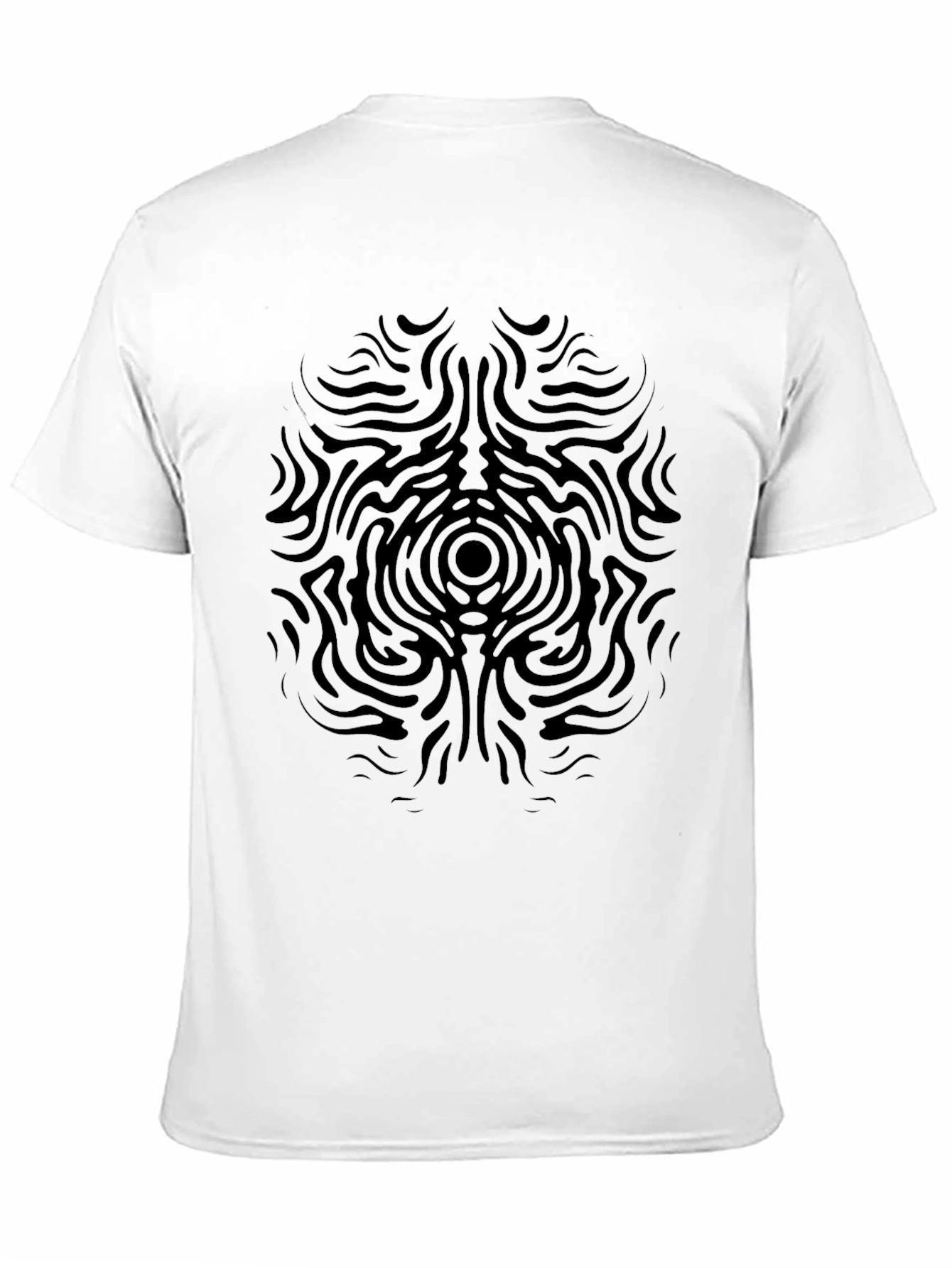 Abstract Pattern Mens Black T-Shirt