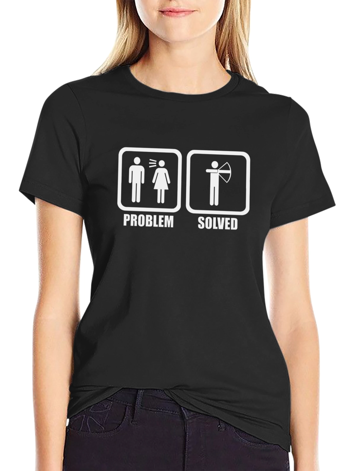 Problem Solved Archer T-Shirt Funny Humor Tee