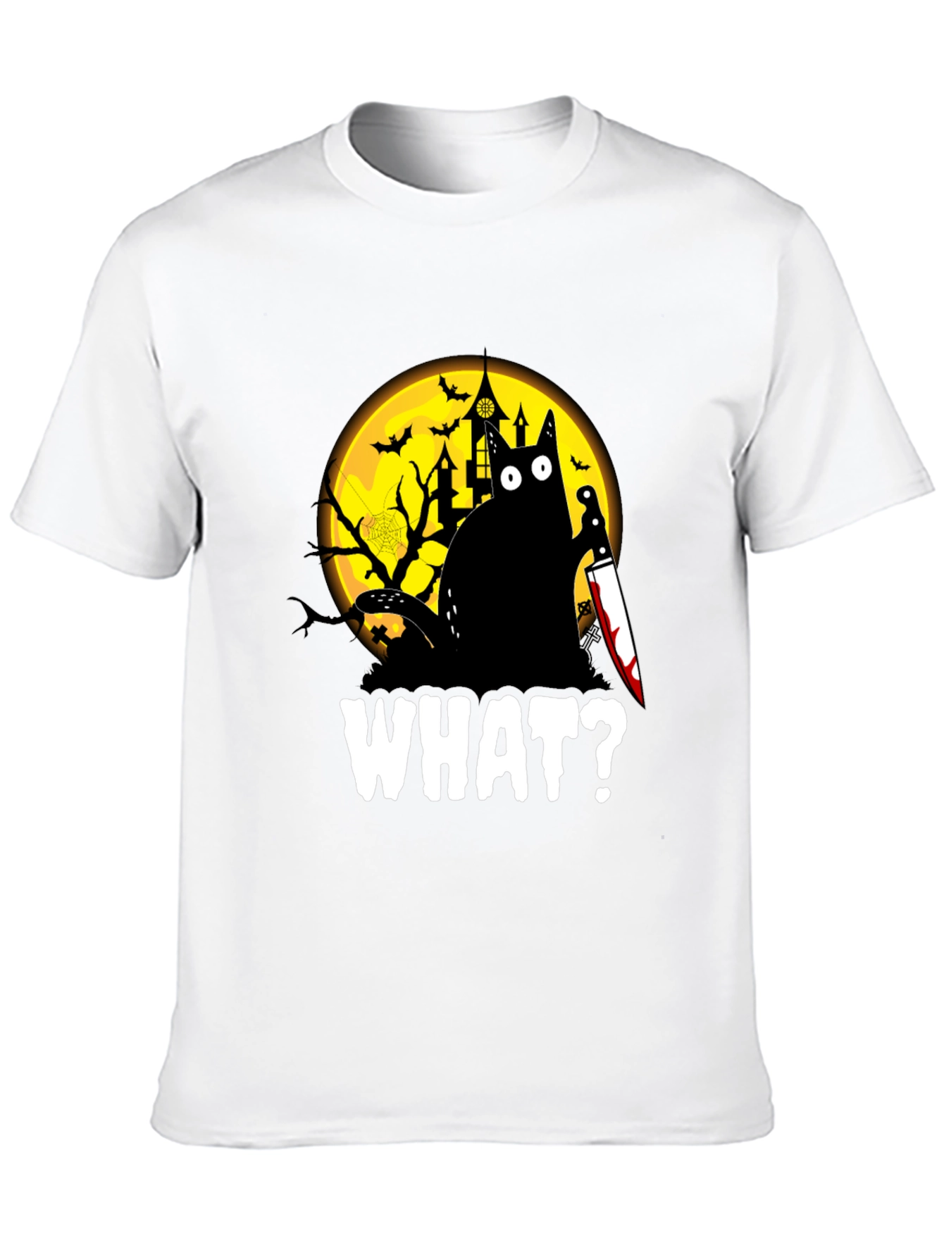 Halloween Cat T-Shirt - What?