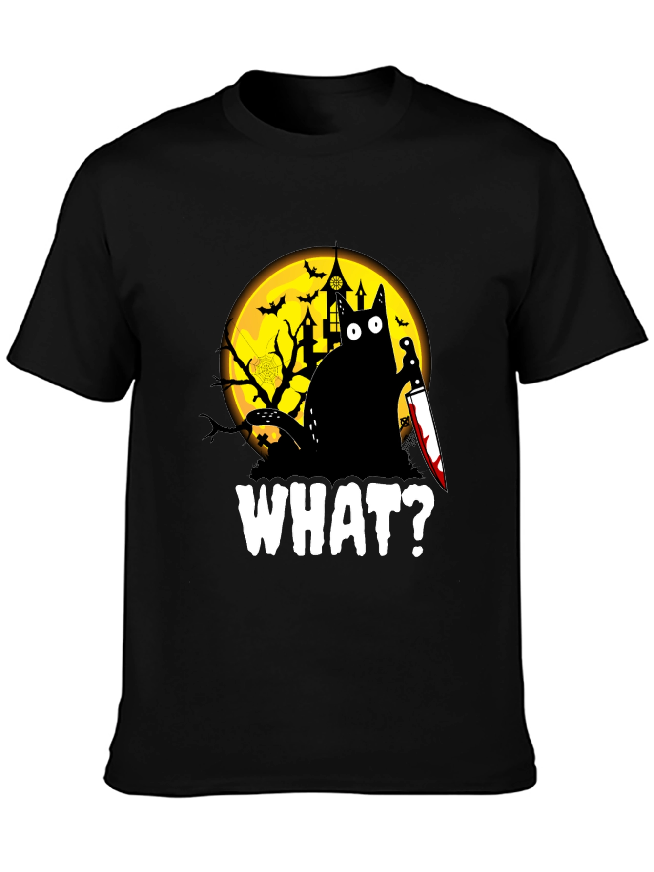 Halloween Cat T-Shirt - What?