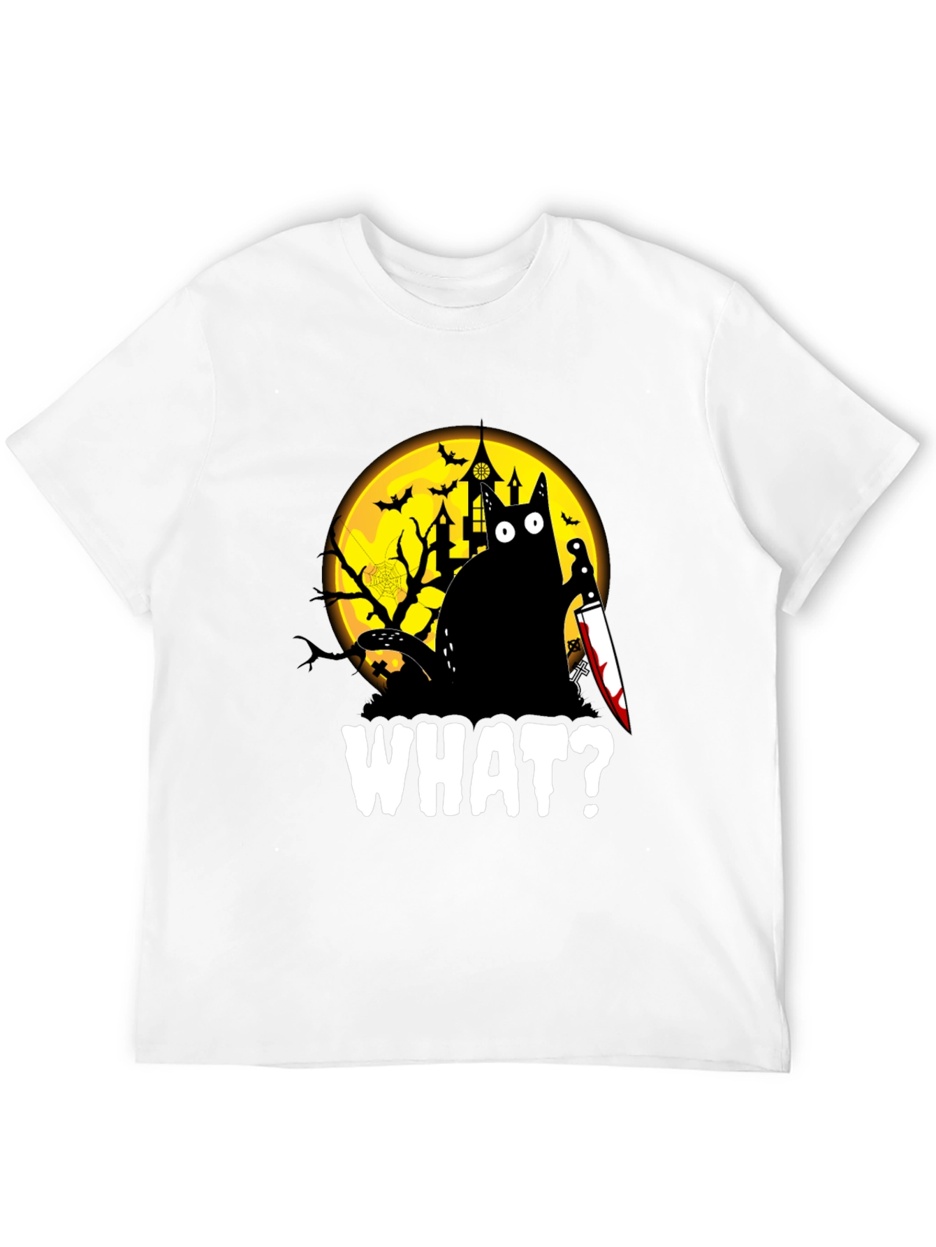 Halloween Cat T-Shirt - What?