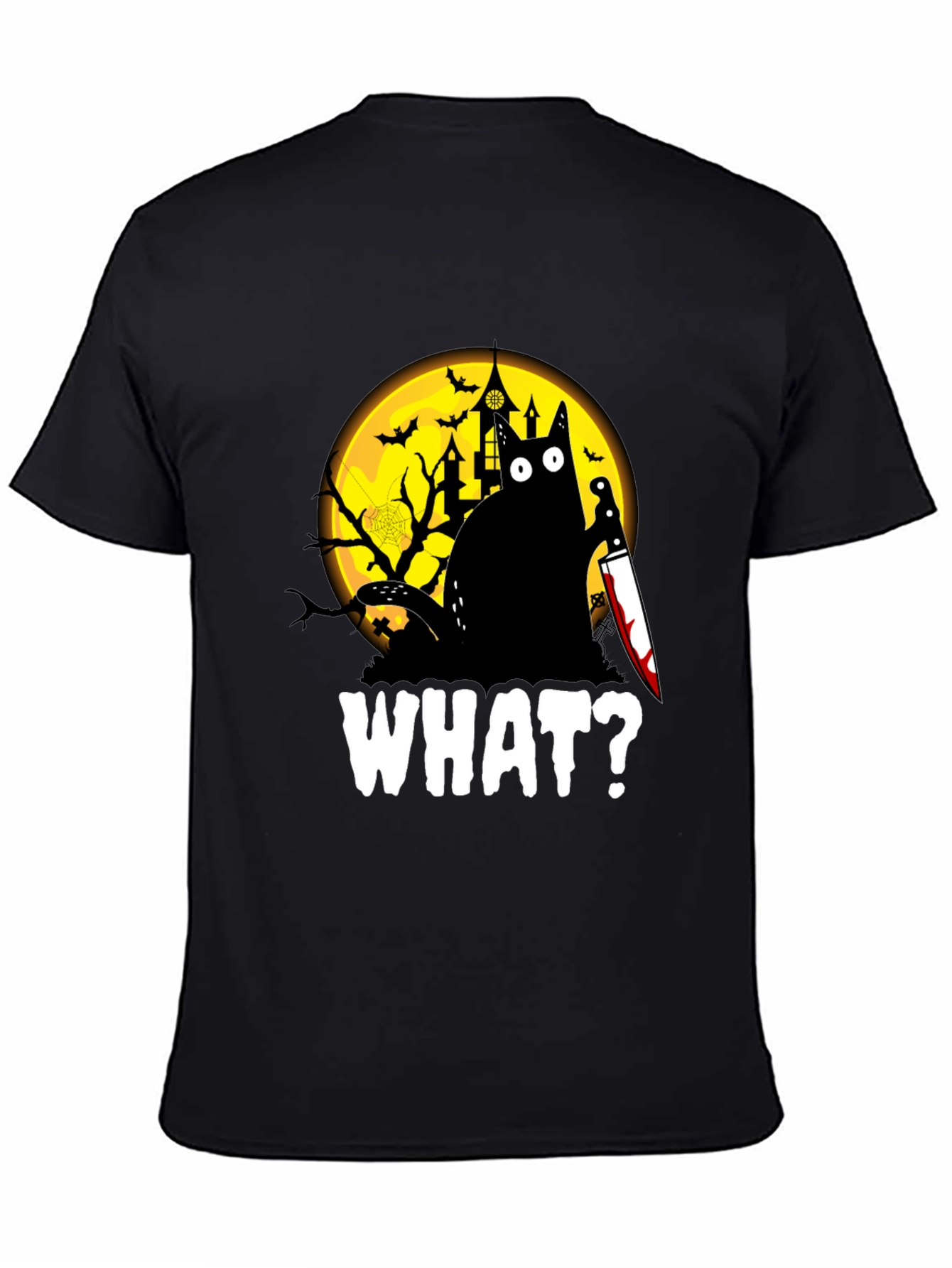 Halloween Cat T-Shirt - What?