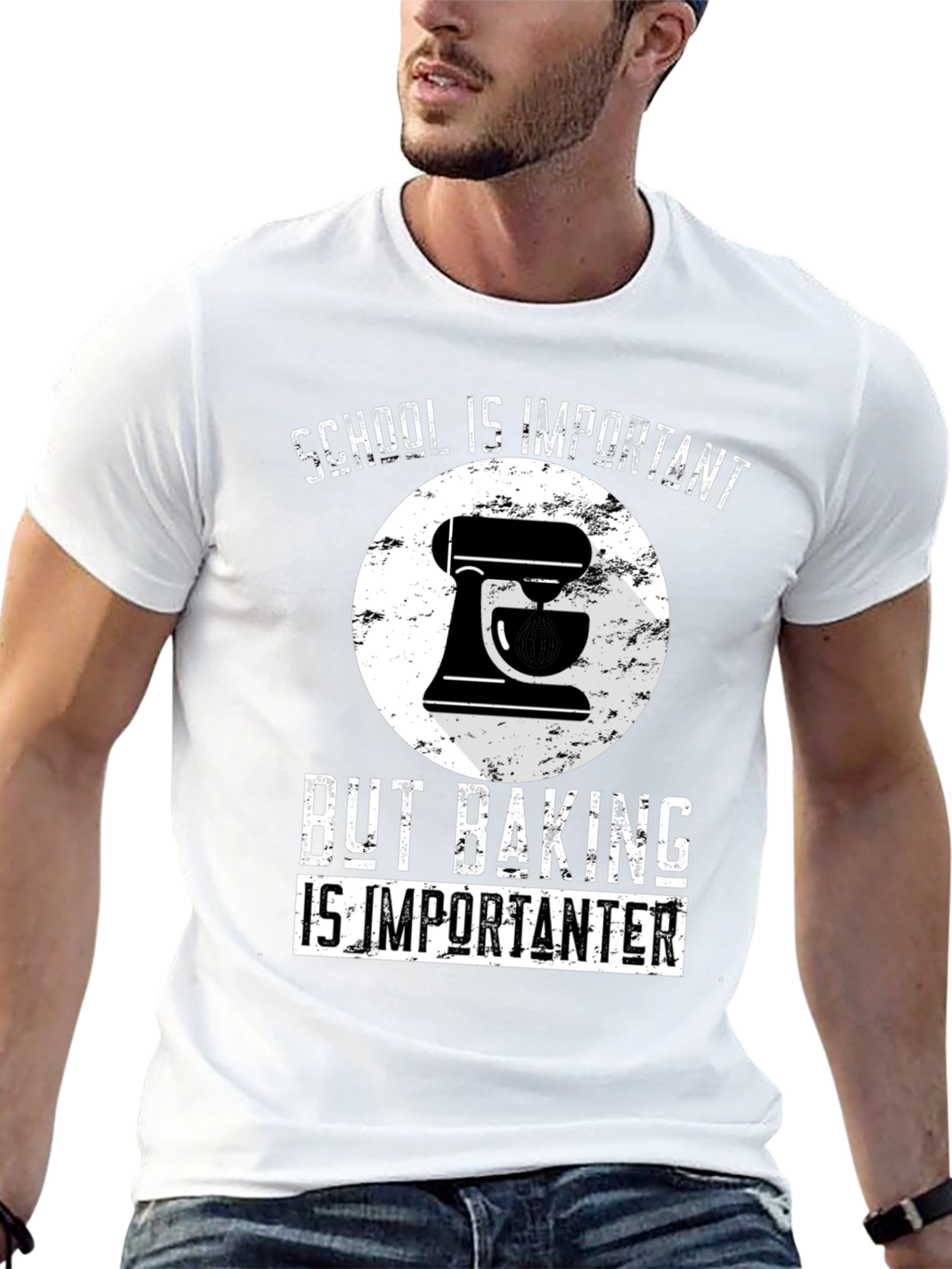 Baking Lover T-Shirt: School vs Baking Funny Tee