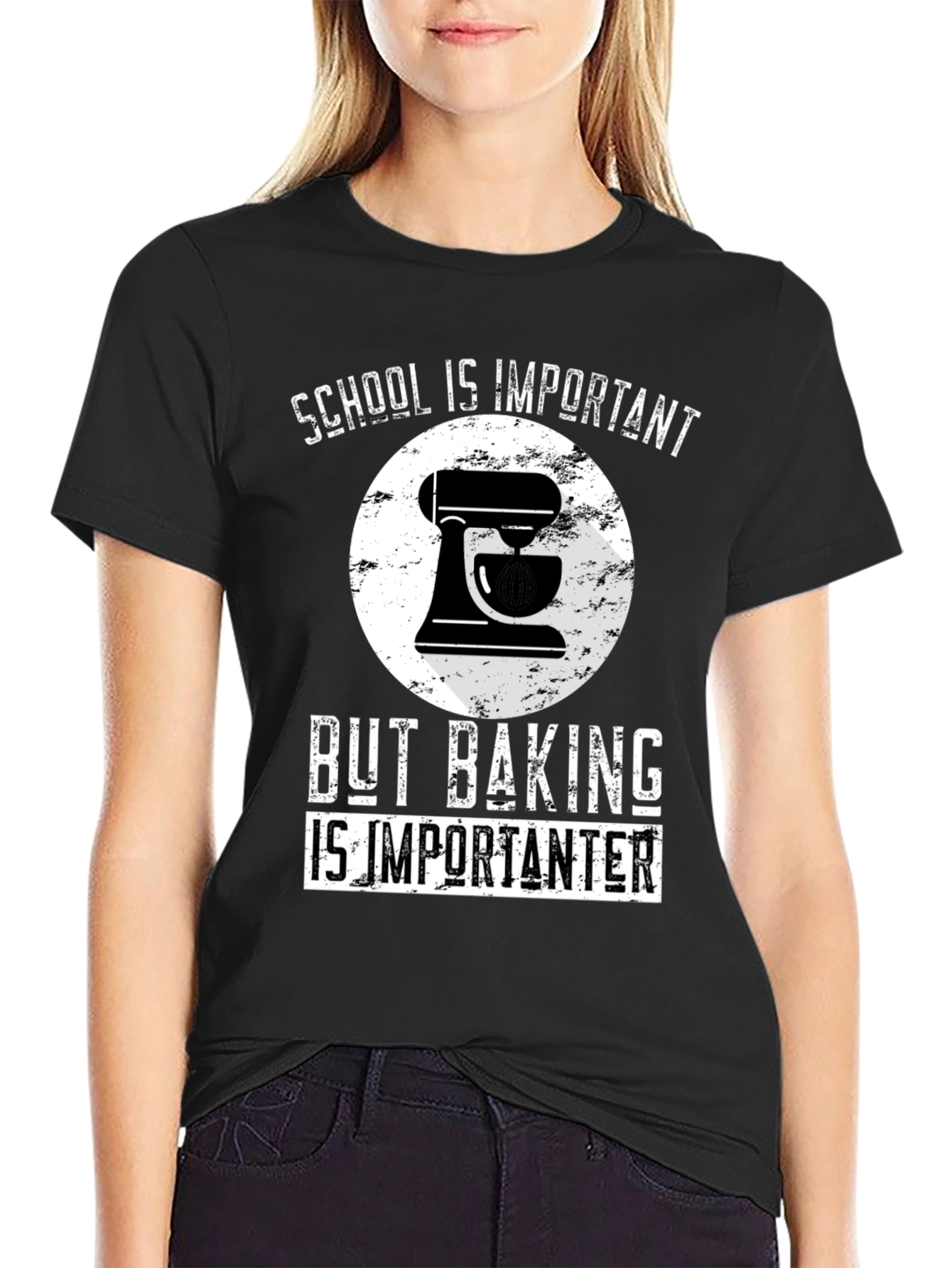 Baking Lover T-Shirt: School vs Baking Funny Tee