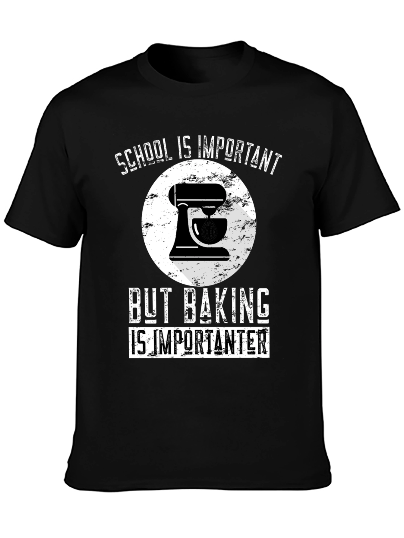 Baking Lover T-Shirt: School vs Baking Funny Tee