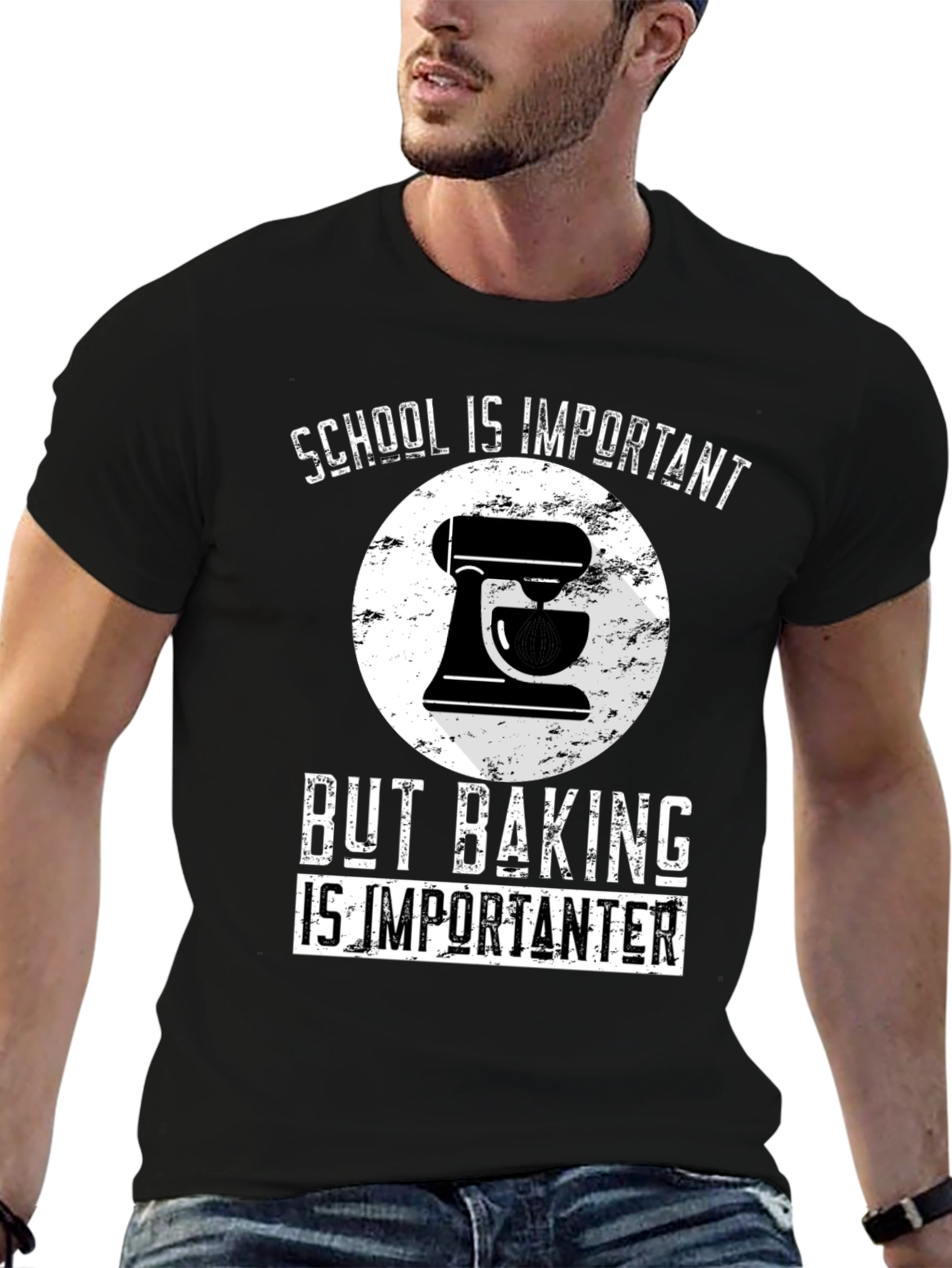 Baking Lover T-Shirt: School vs Baking Funny Tee