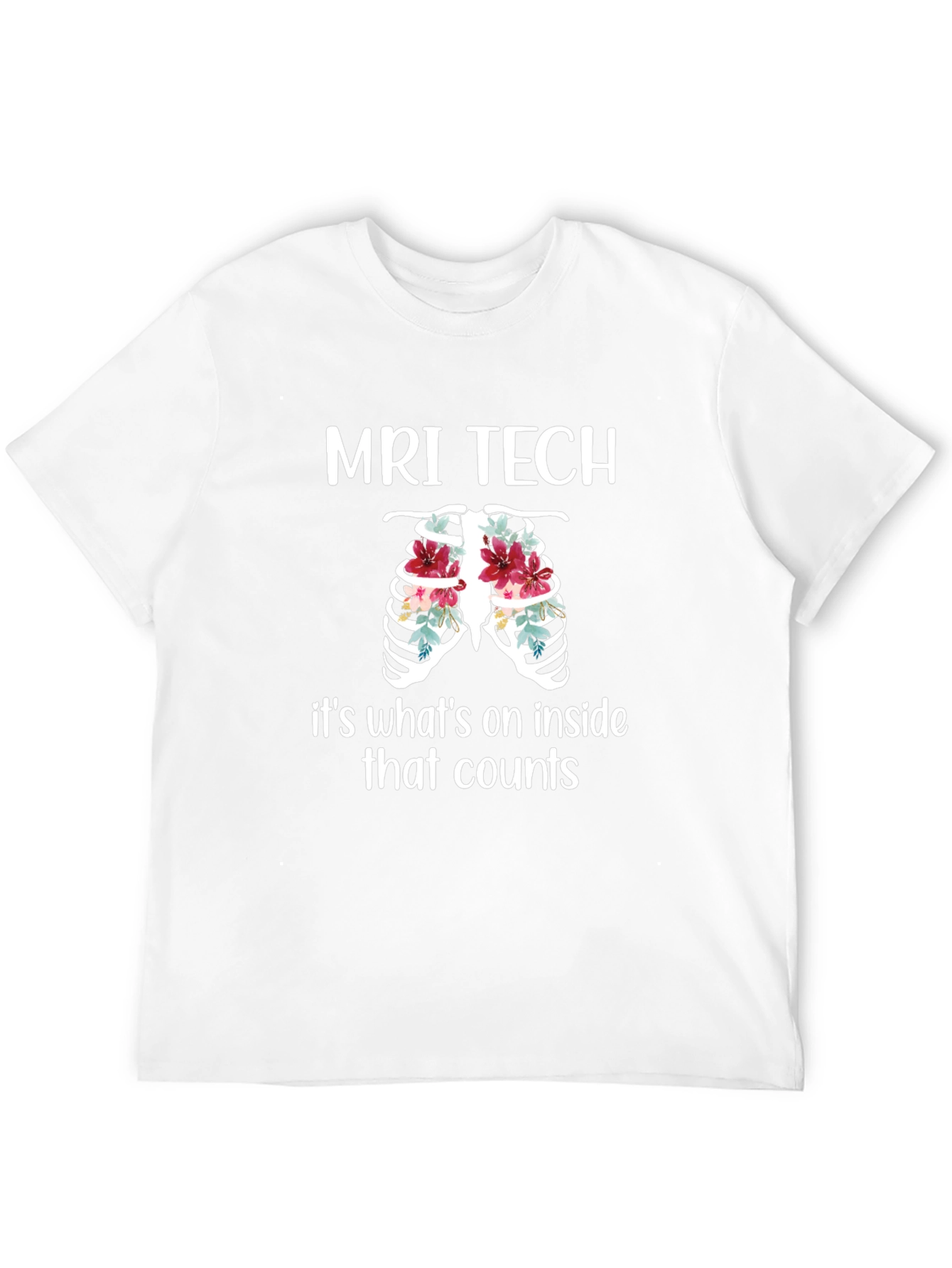 MRI Tech Ribcage Floral Graphic Tee