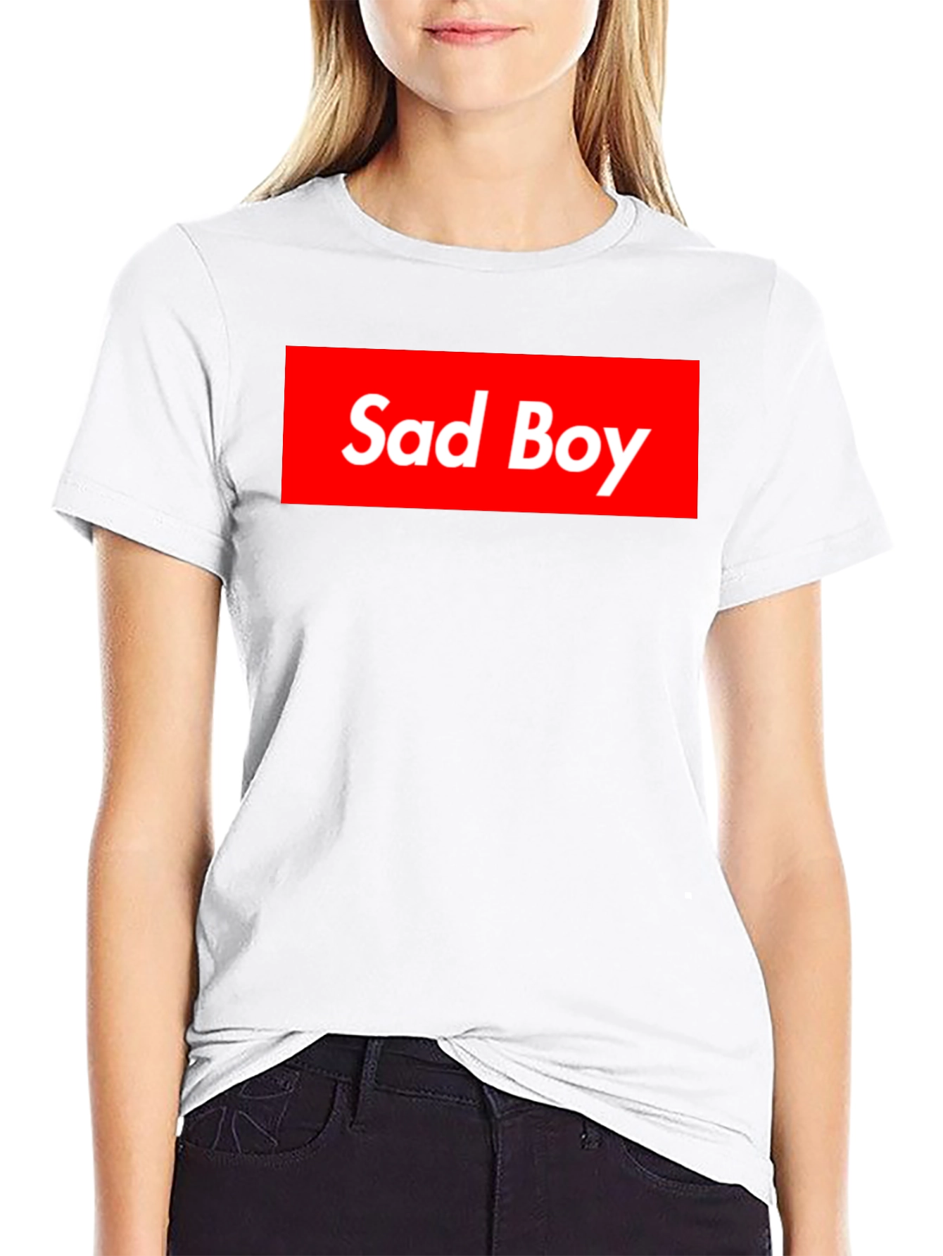 Sad Boy Graphic Tee - Red Box Logo