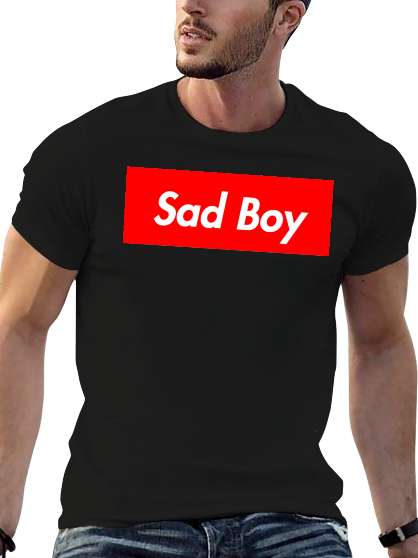 Sad Boy Graphic Tee - Red Box Logo