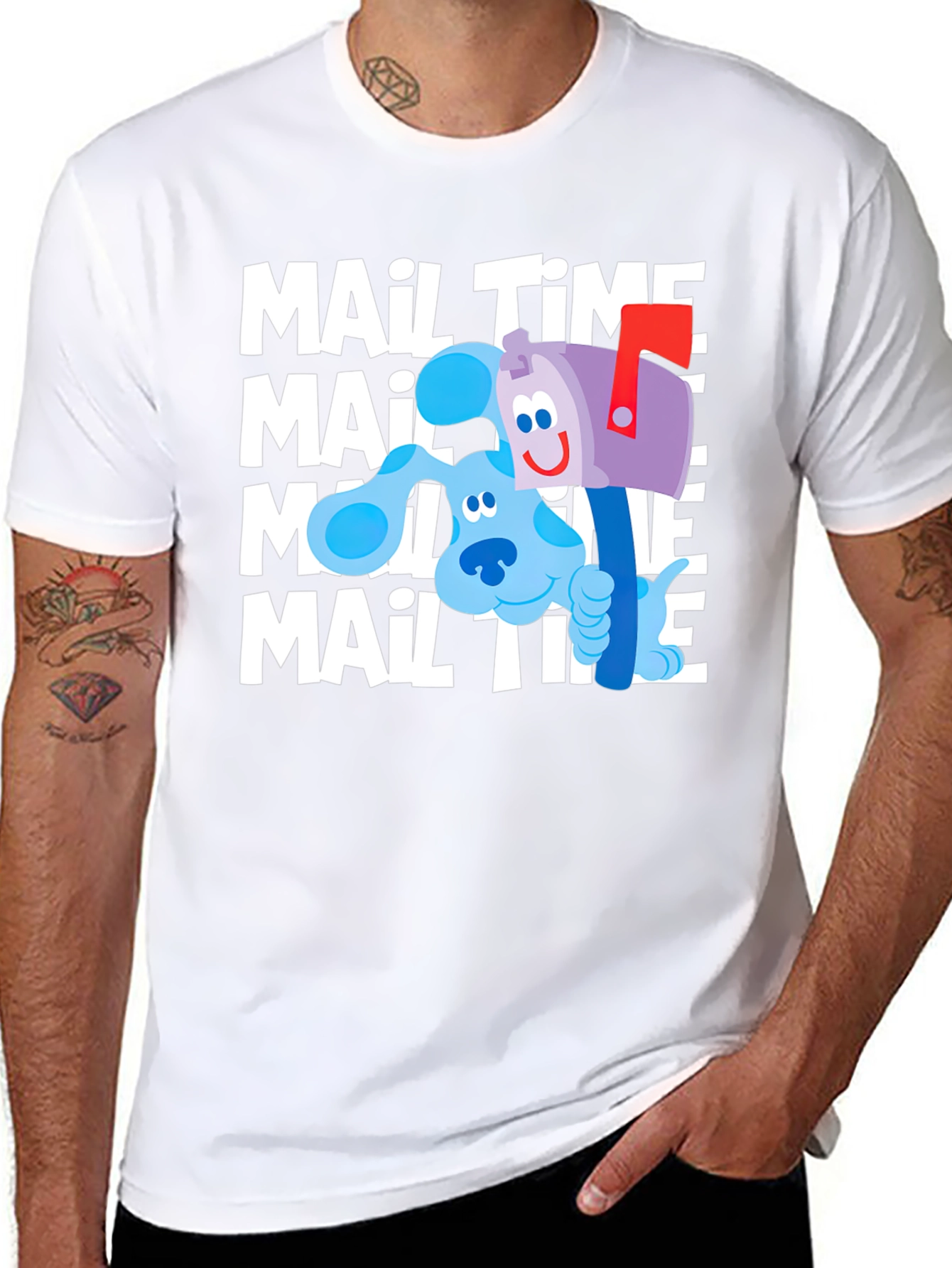 Blues Clues Mail Time Black T-Shirt
