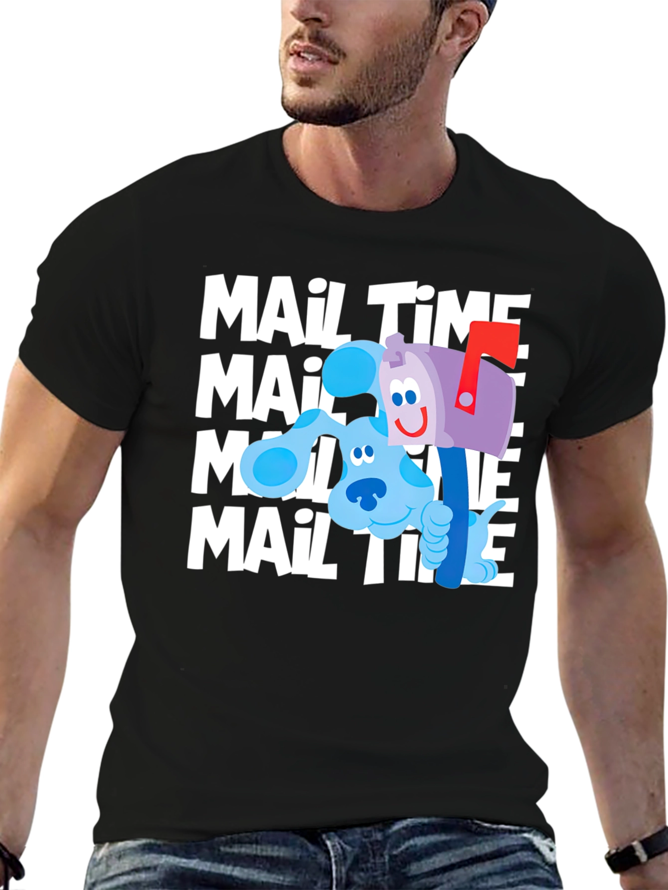 Blues Clues Mail Time Black T-Shirt