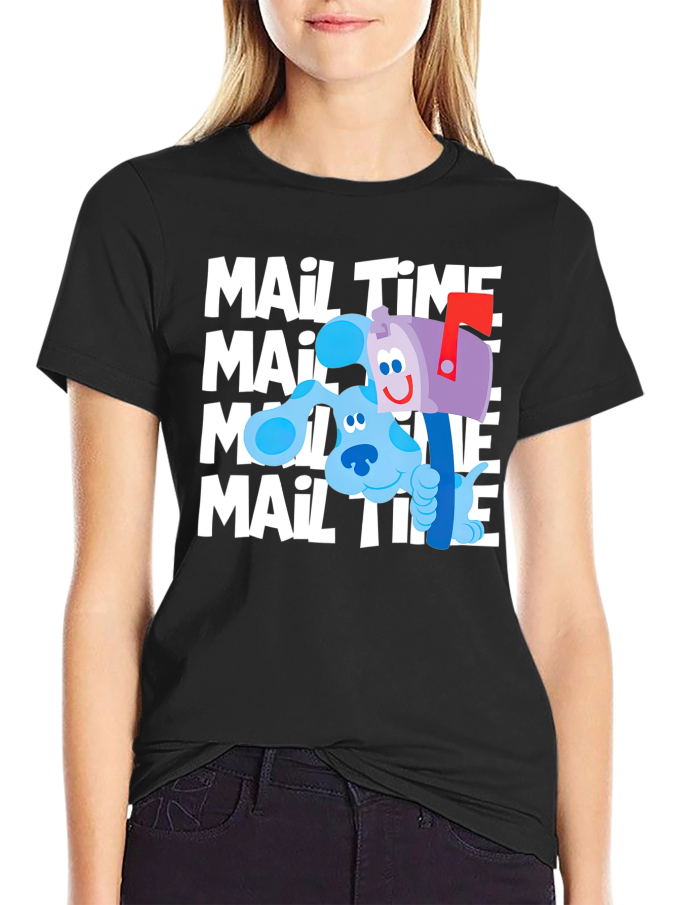 Blues Clues Mail Time Black T-Shirt