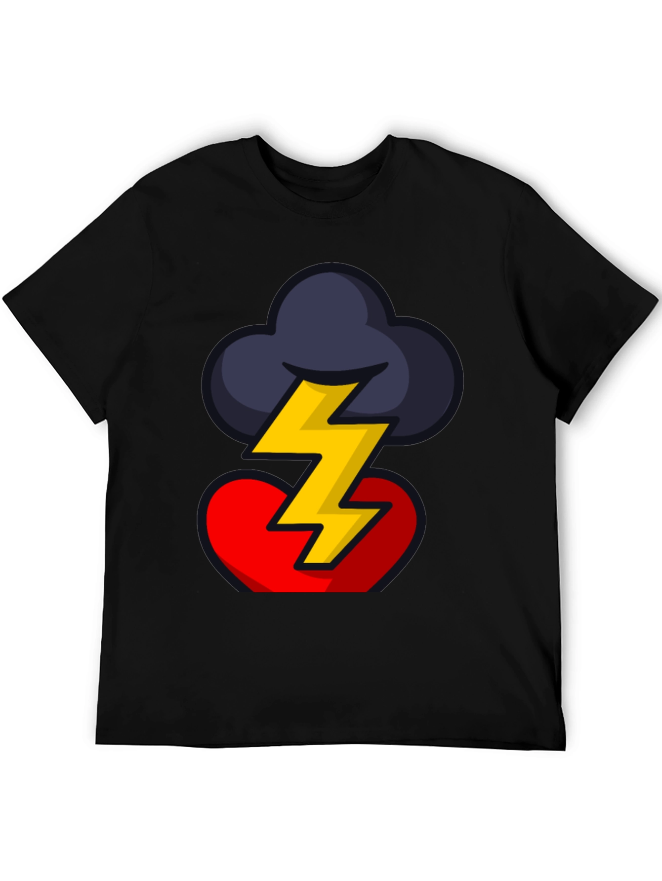 Stormy Heart Graphic Tee - Bold Design