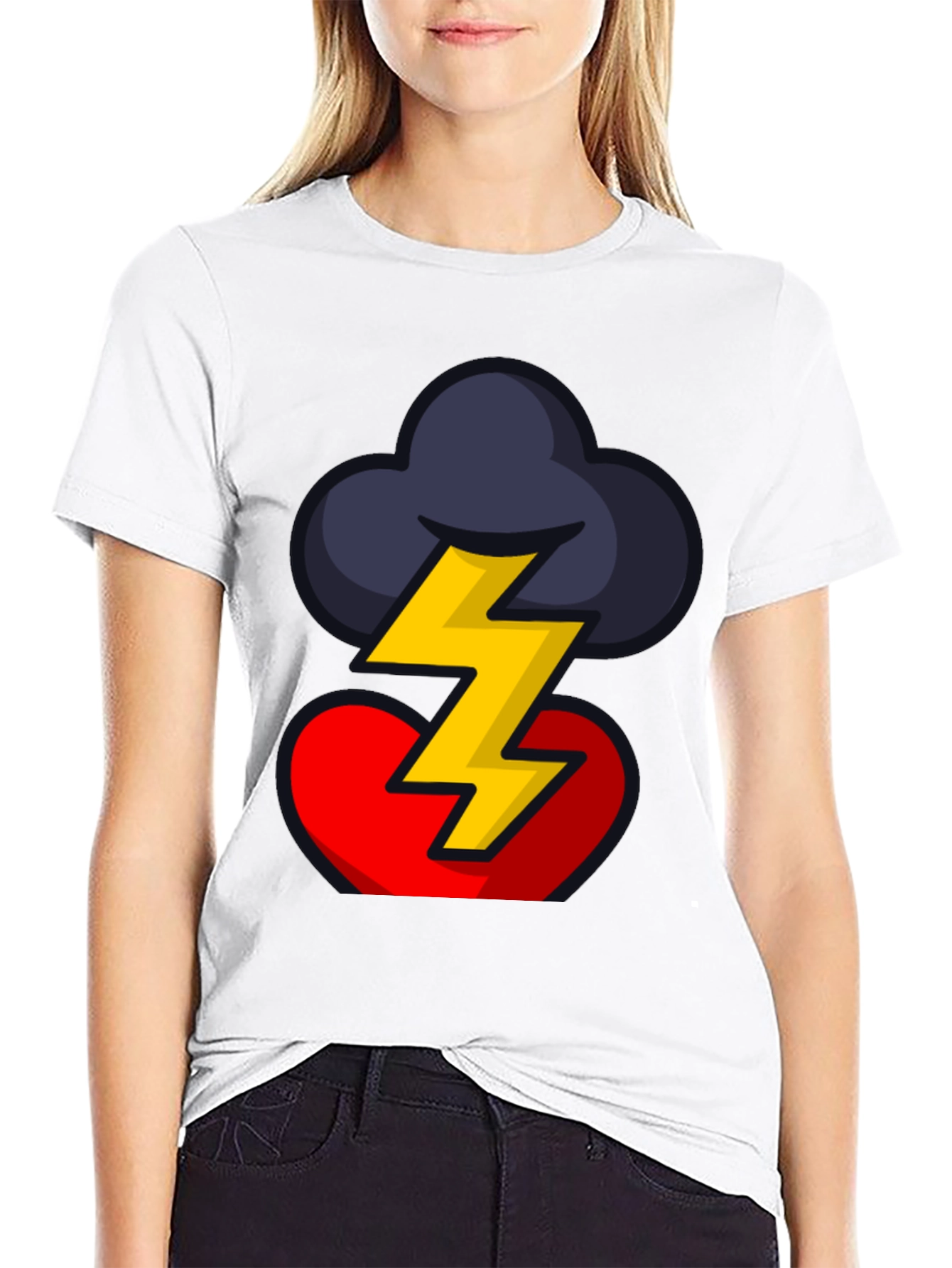Stormy Heart Graphic Tee - Bold Design