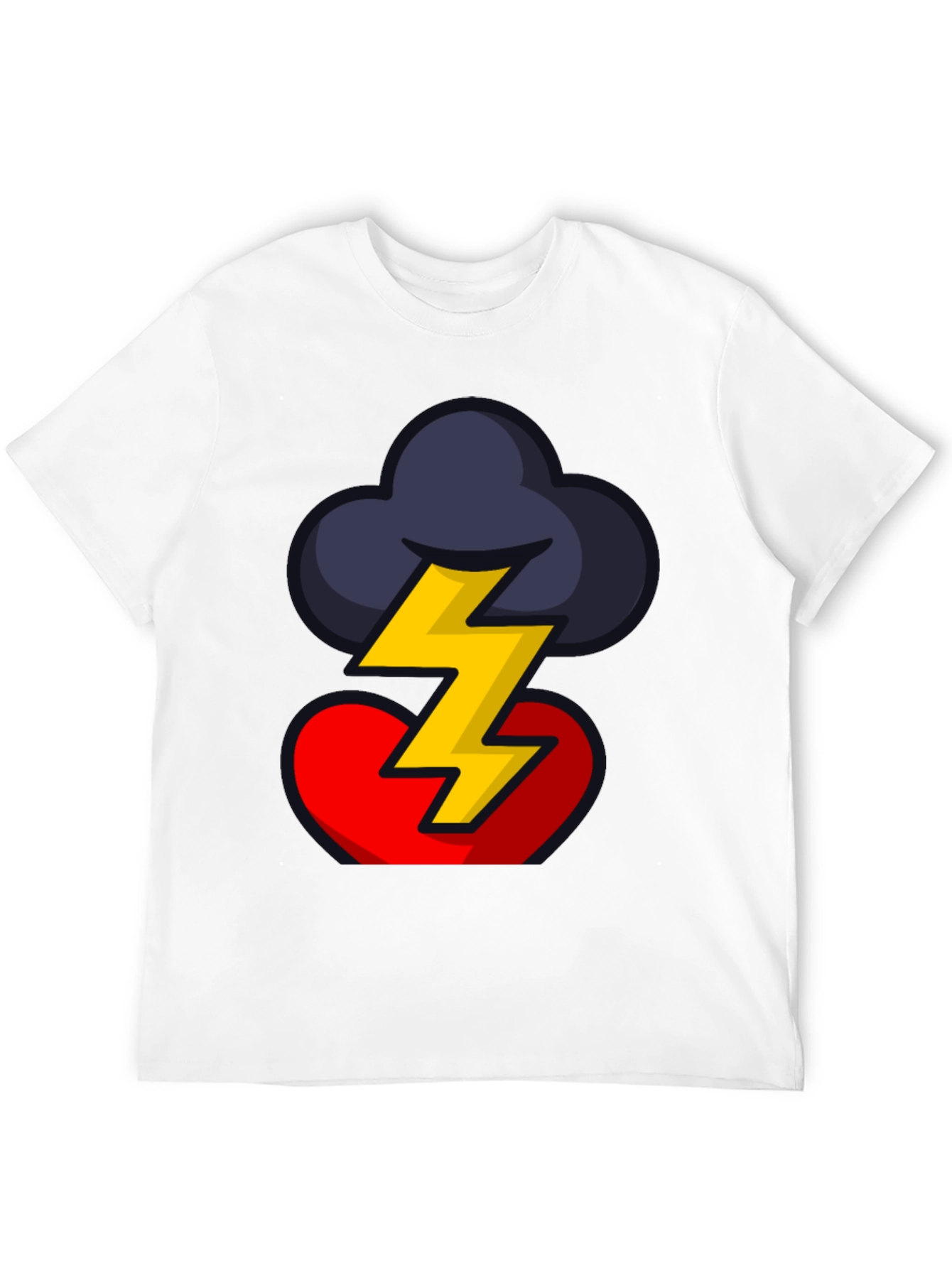 Stormy Heart Graphic Tee - Bold Design