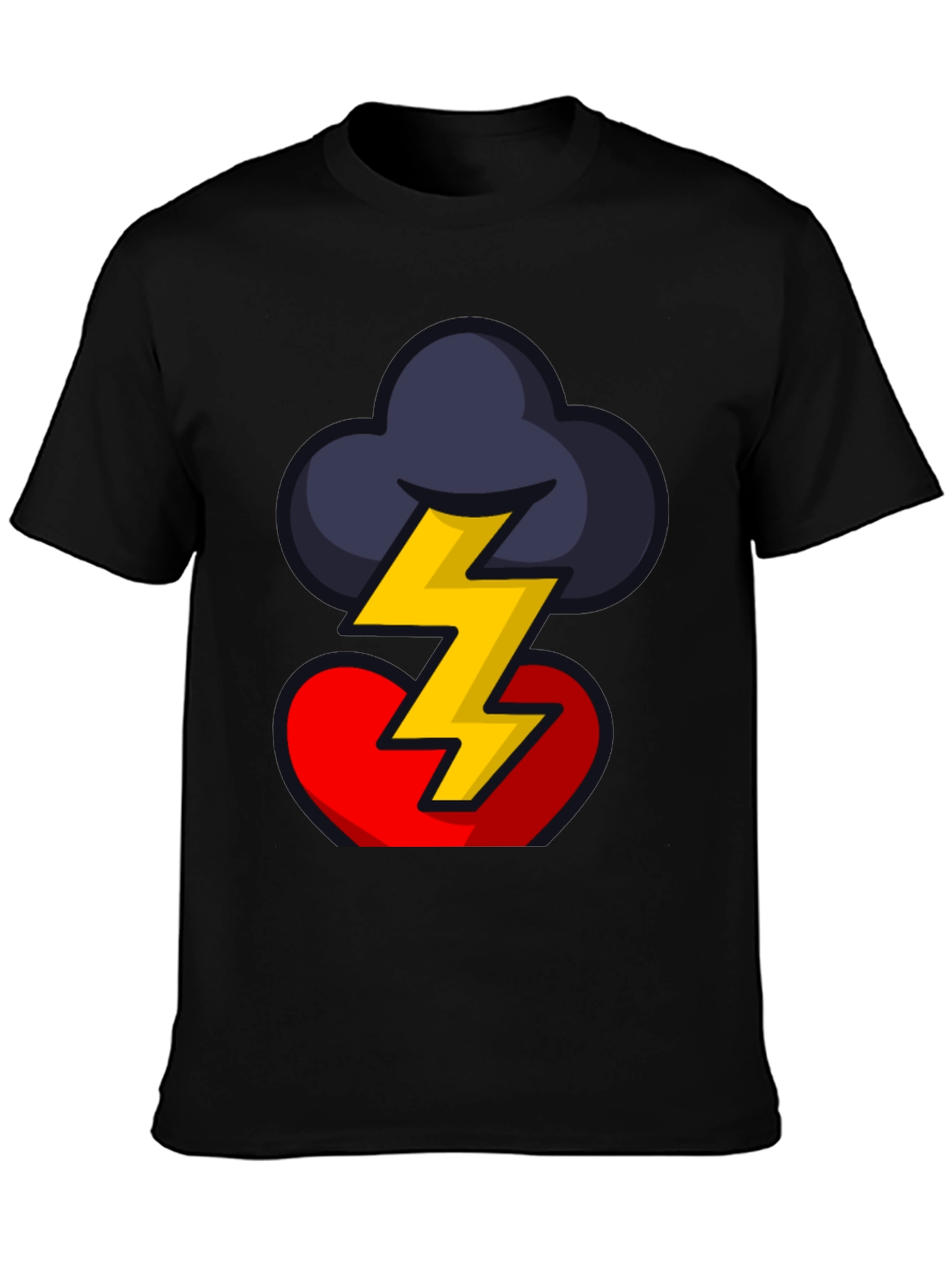 Stormy Heart Graphic Tee - Bold Design