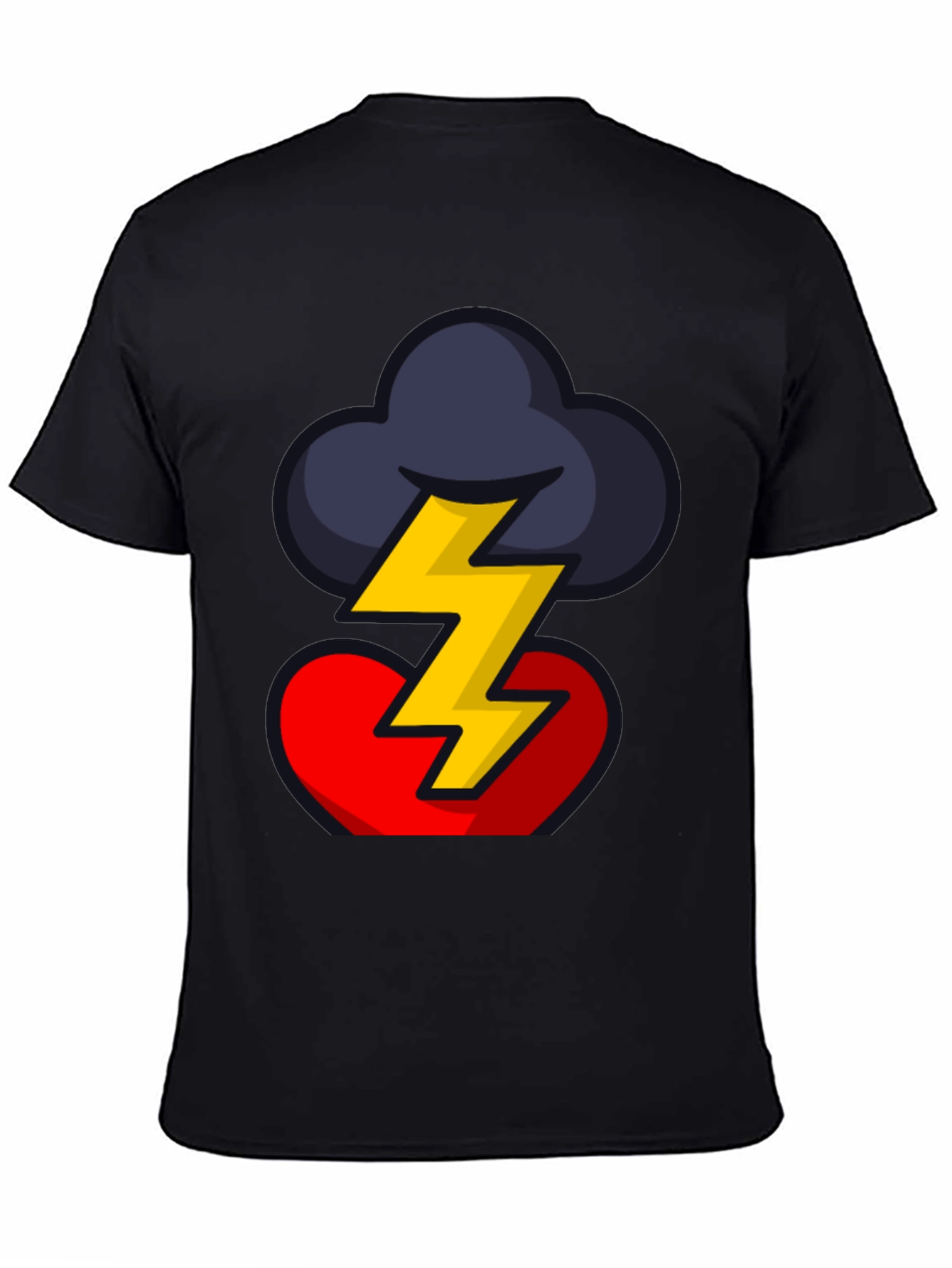 Stormy Heart Graphic Tee - Bold Design