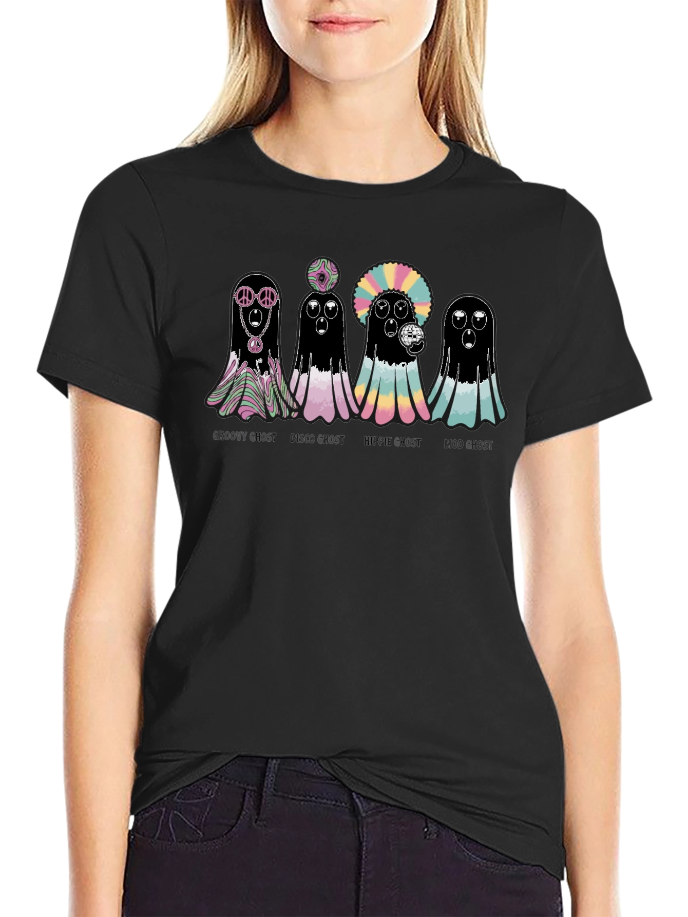 Groovy Ghost T-Shirt - Halloween Fun